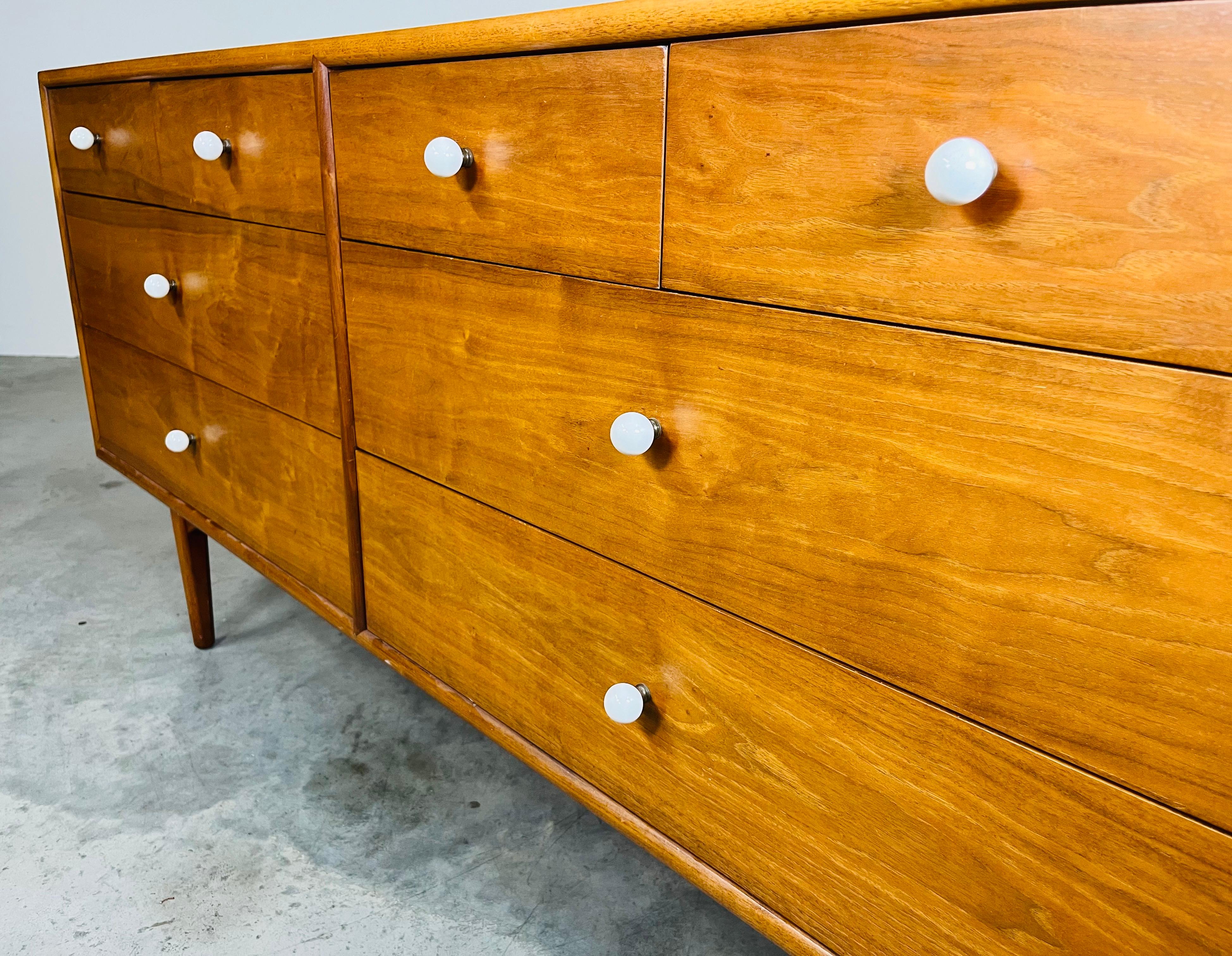 Mid-Century Modern Mid-Century Walnut Dresser Or Credenza By Kipp Stewart For Drexel Declaration