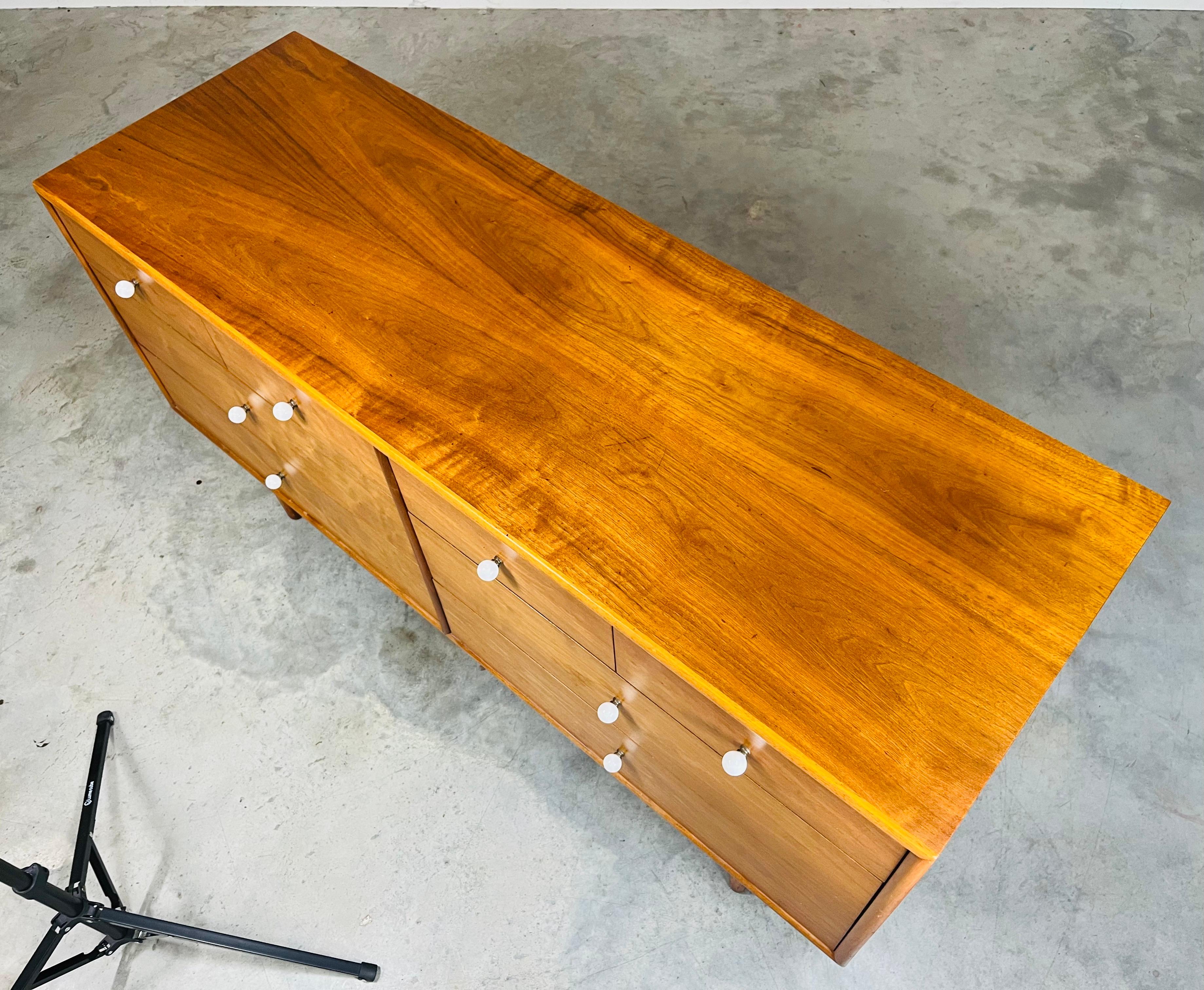 Mid-Century Walnut Dresser Or Credenza By Kipp Stewart For Drexel Declaration In Excellent Condition In Southampton, NJ