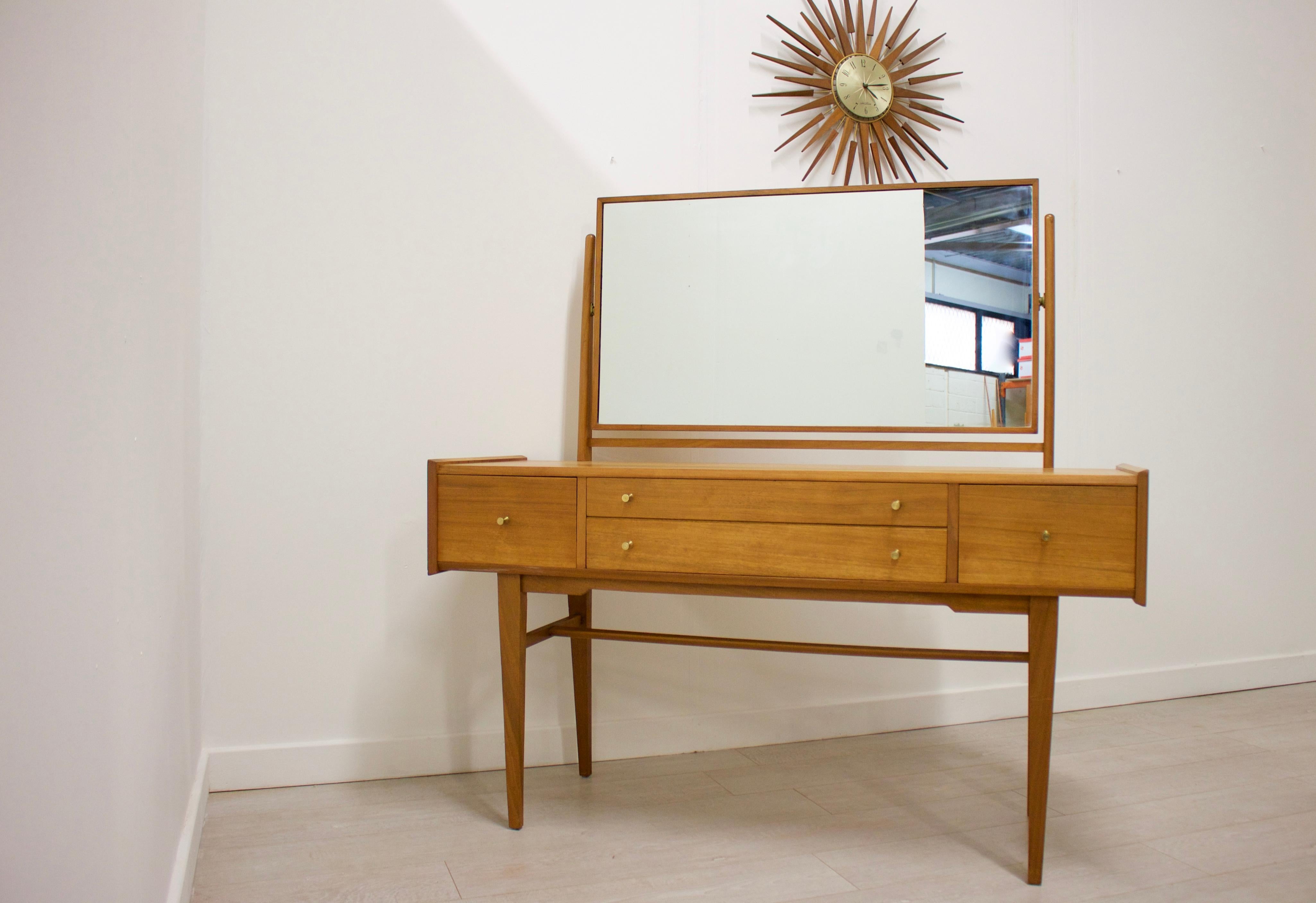 Mid-Century Modern Midcentury Walnut Dressing Table from a. Younger Ltd., 1960s