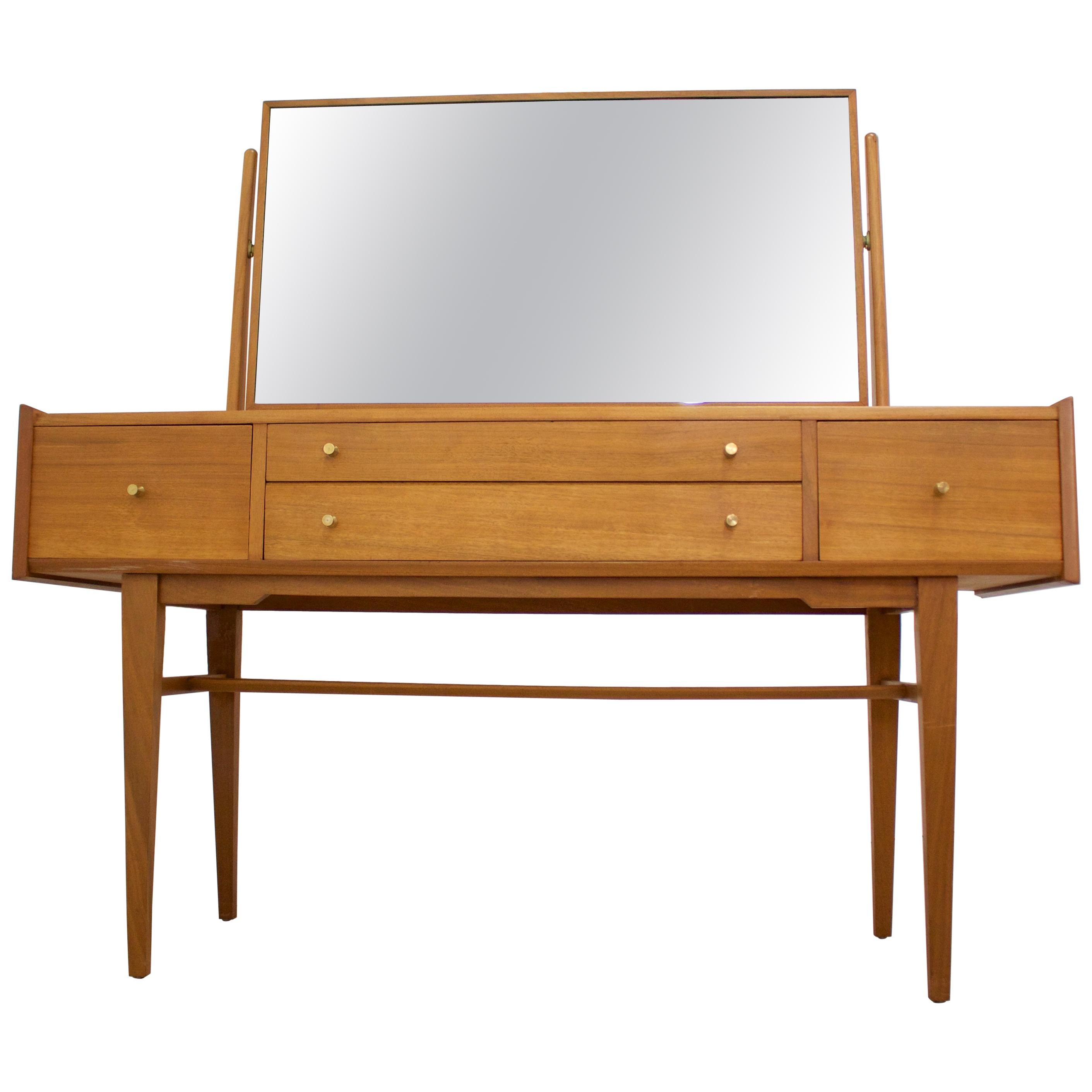 Midcentury Walnut Dressing Table from a. Younger Ltd., 1960s