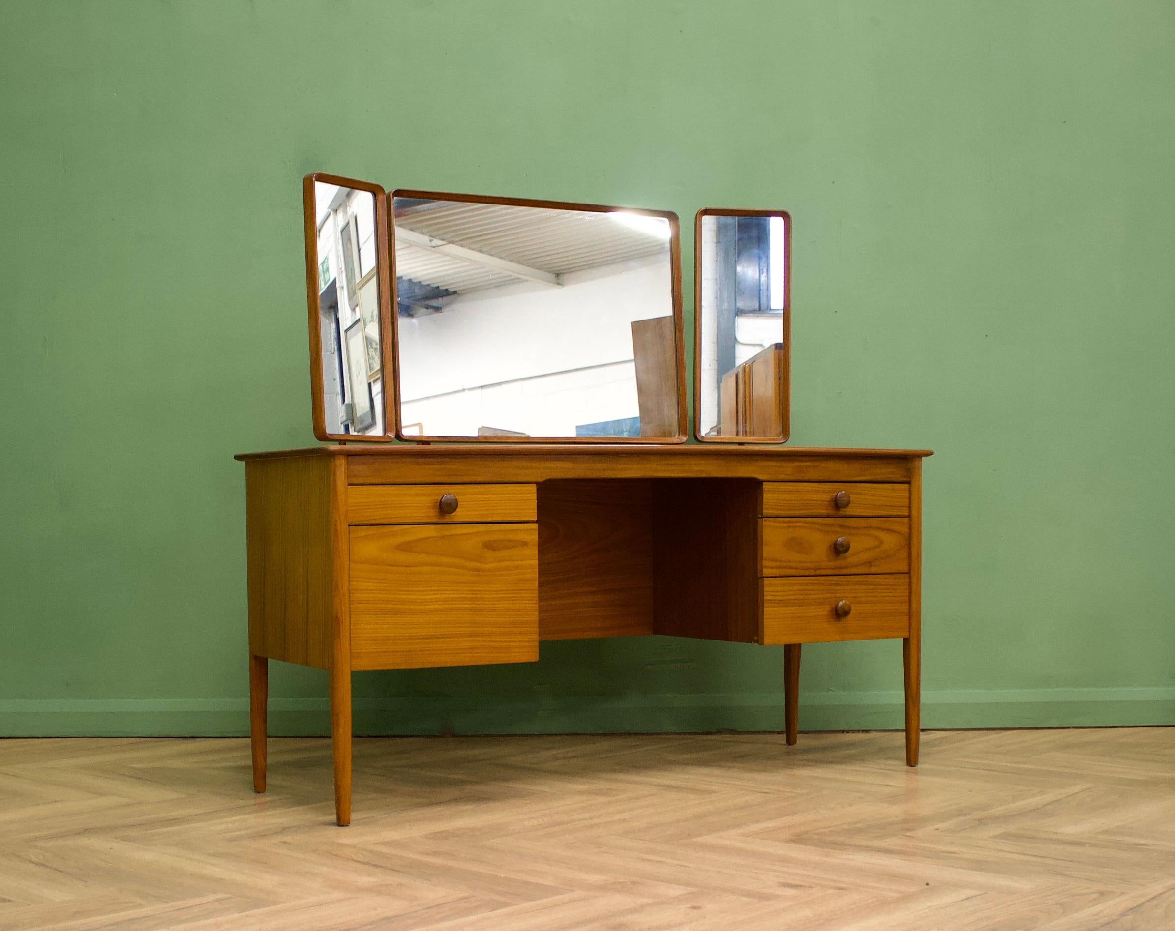 British Mid-Century Walnut Dressing Table from Butilux, 1960s For Sale