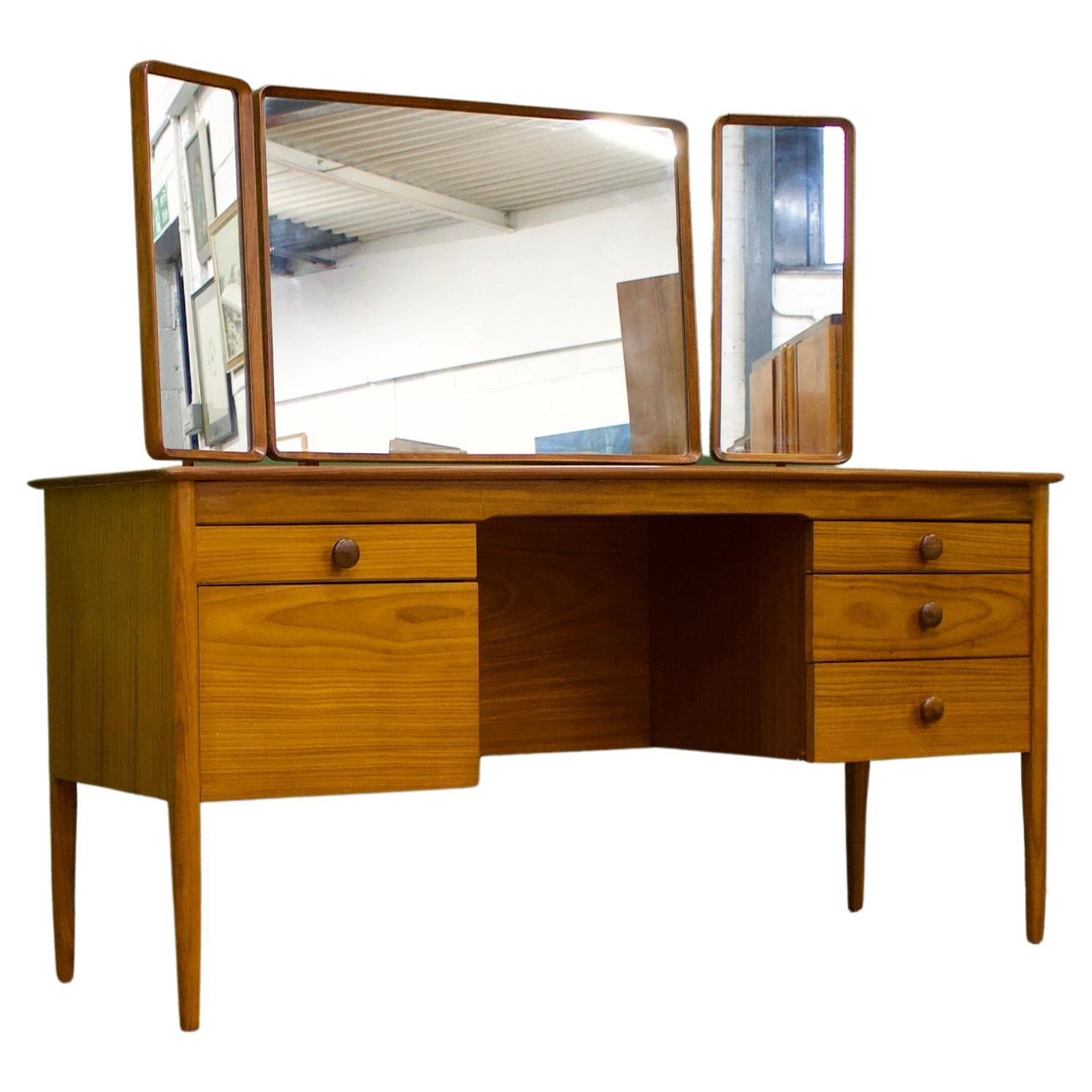 Mid-Century Walnut Dressing Table from Butilux, 1960s For Sale