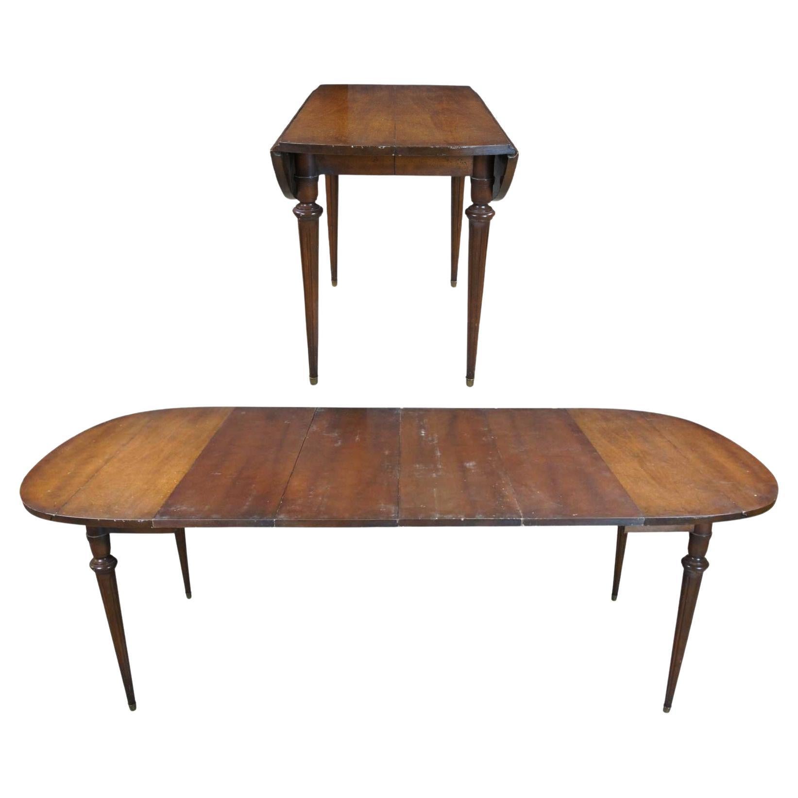 Sculptural Danish Modern Walnut Drop Leaf Dining Console Table at 1stDibs