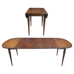 Mid Century Walnut Drop Leaf Extendable Breakfast Dining Console Table