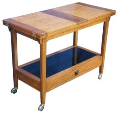 Buffet à roulettes à roulettes en noyer du milieu du siècle Edward Wormley Dunbar