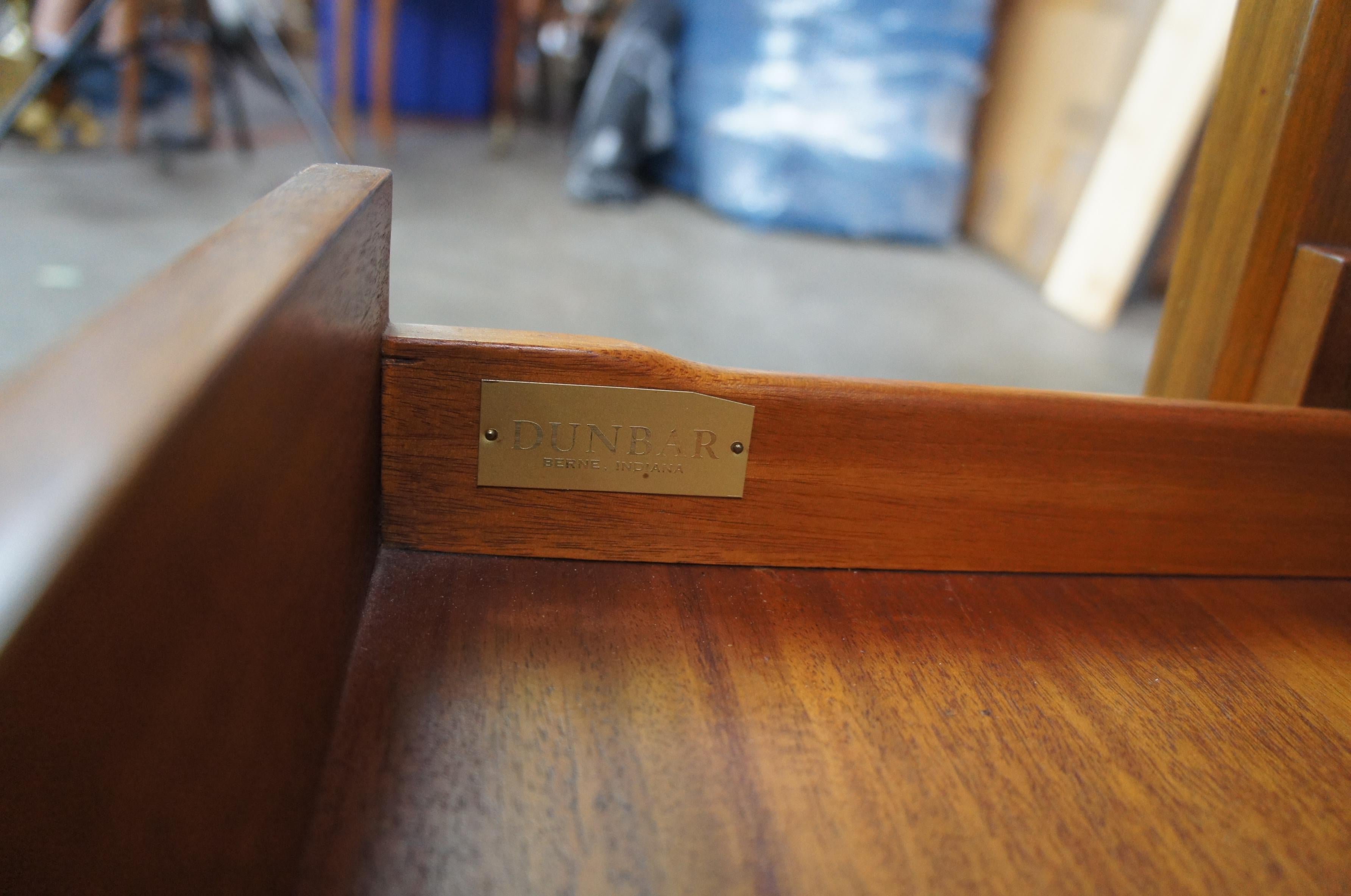Mid Century Walnut Edward Wormley Dunbar Flip Top Rolling Buffet Bar Cart Server 2