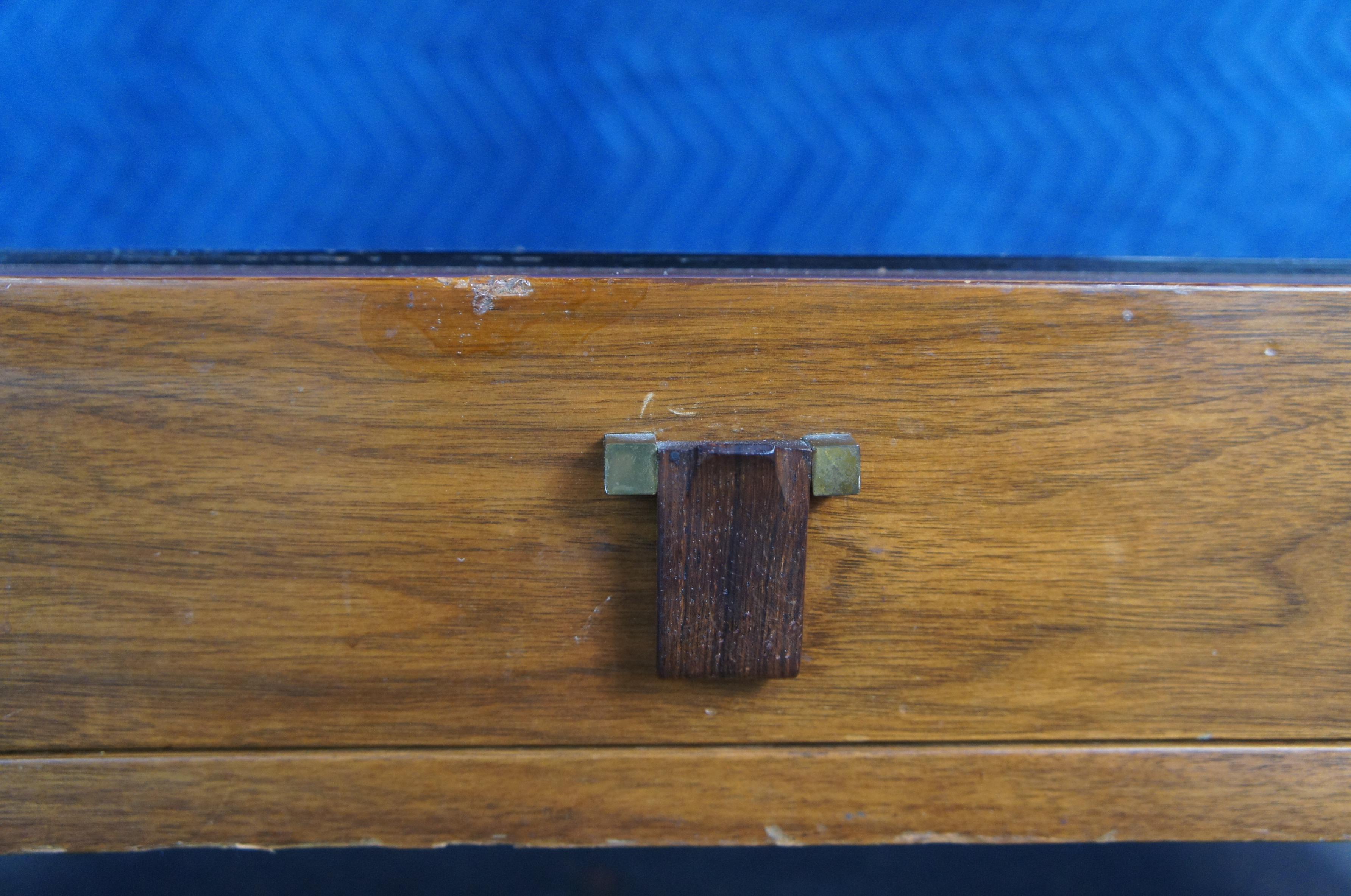 Mid Century Walnut Edward Wormley Dunbar Flip Top Rolling Buffet Bar Cart Server 4