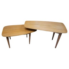 Mid-Century Walnut End Table Attributed to Bertha Schaefer for Singer and Sons