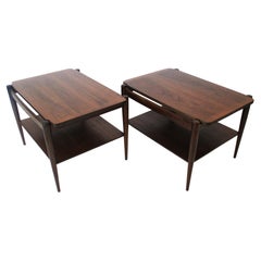 Midcentury Walnut End Tables by Bassett in the Style of Grete Jalk