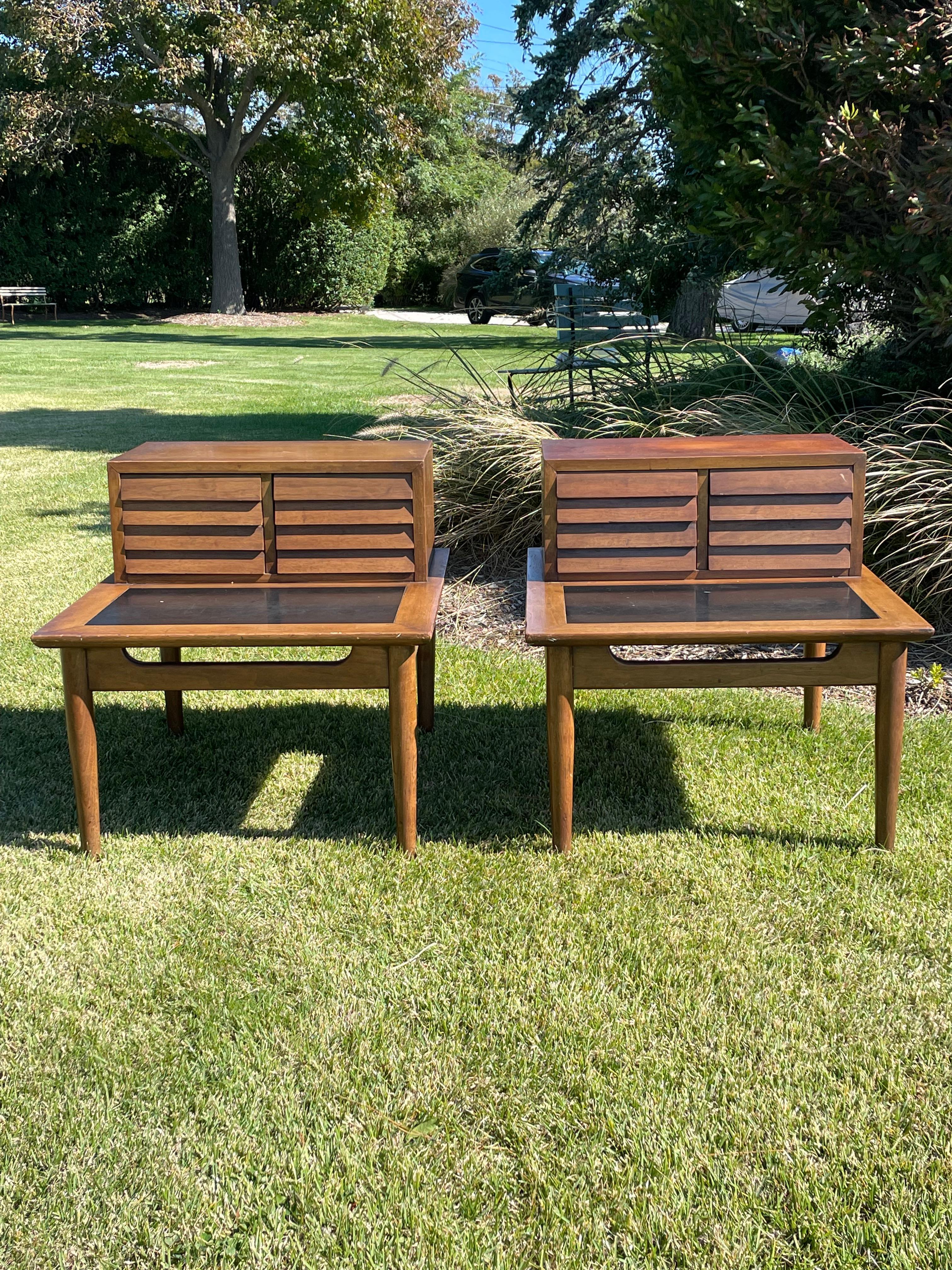 Mid-Century Modern Mid Century Walnut End Tables by Merton Gershun for American of Martinsville