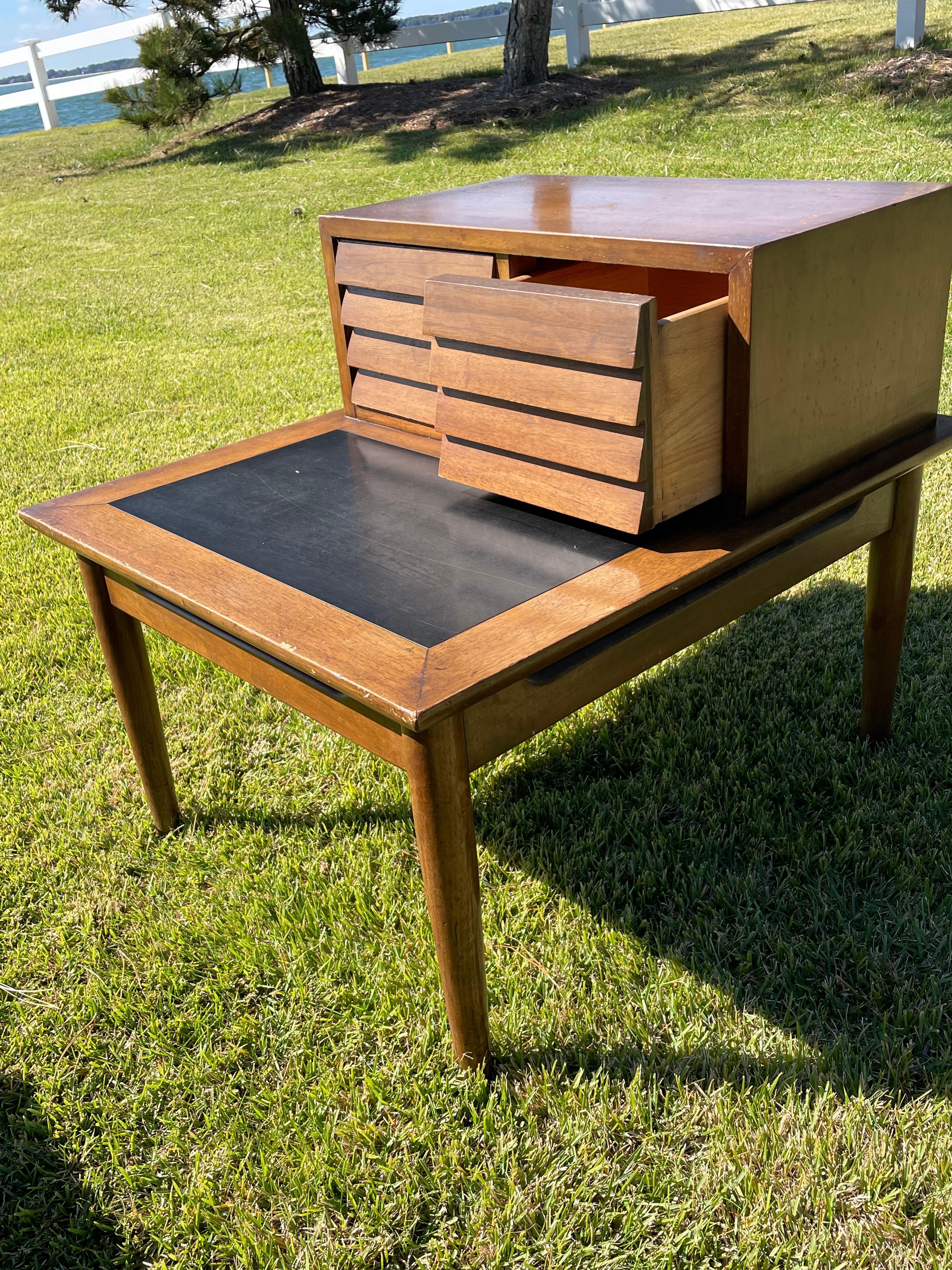 Mid Century Walnut End Tables by Merton Gershun for American of Martinsville 1