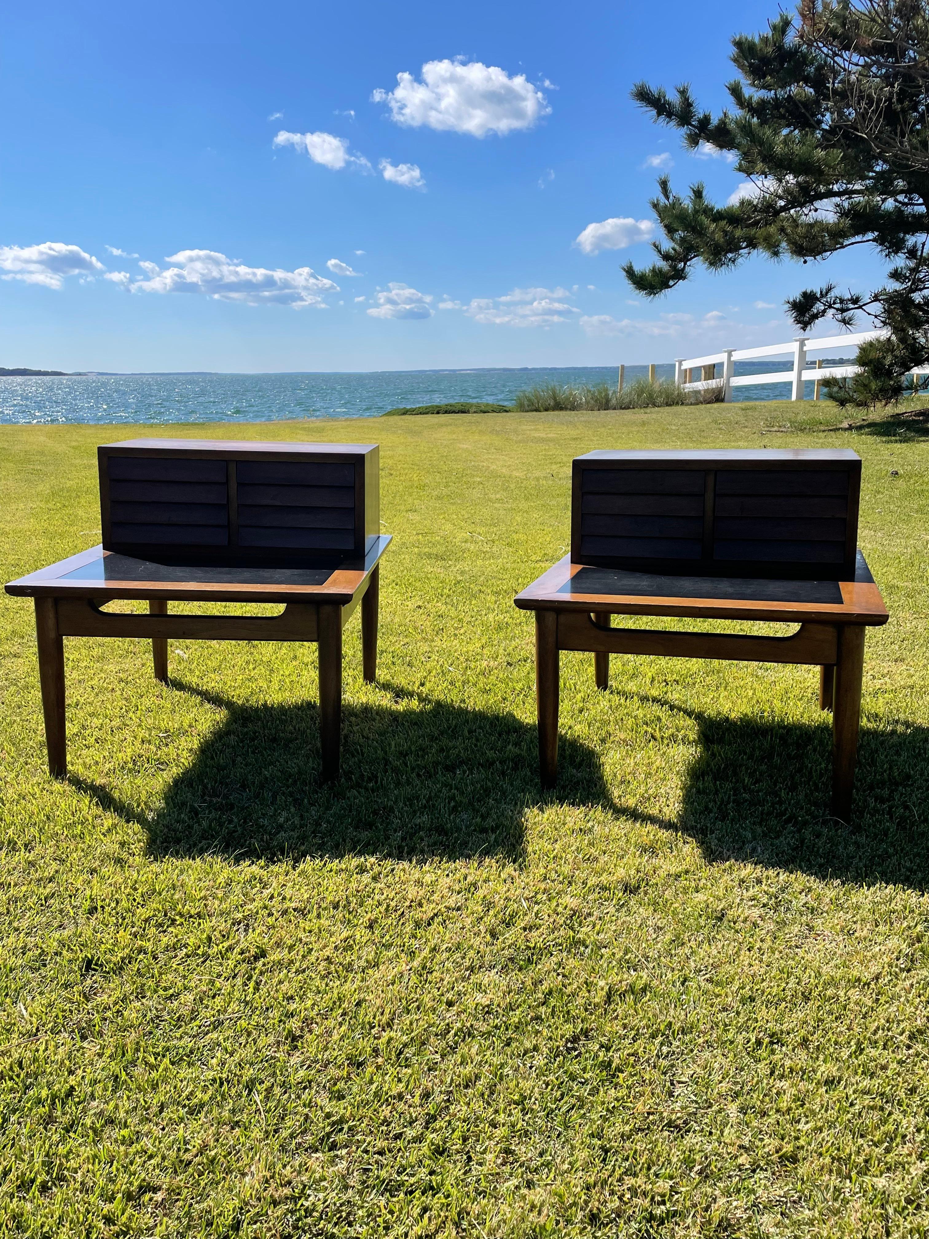 Mid Century Walnut End Tables by Merton Gershun for American of Martinsville 2