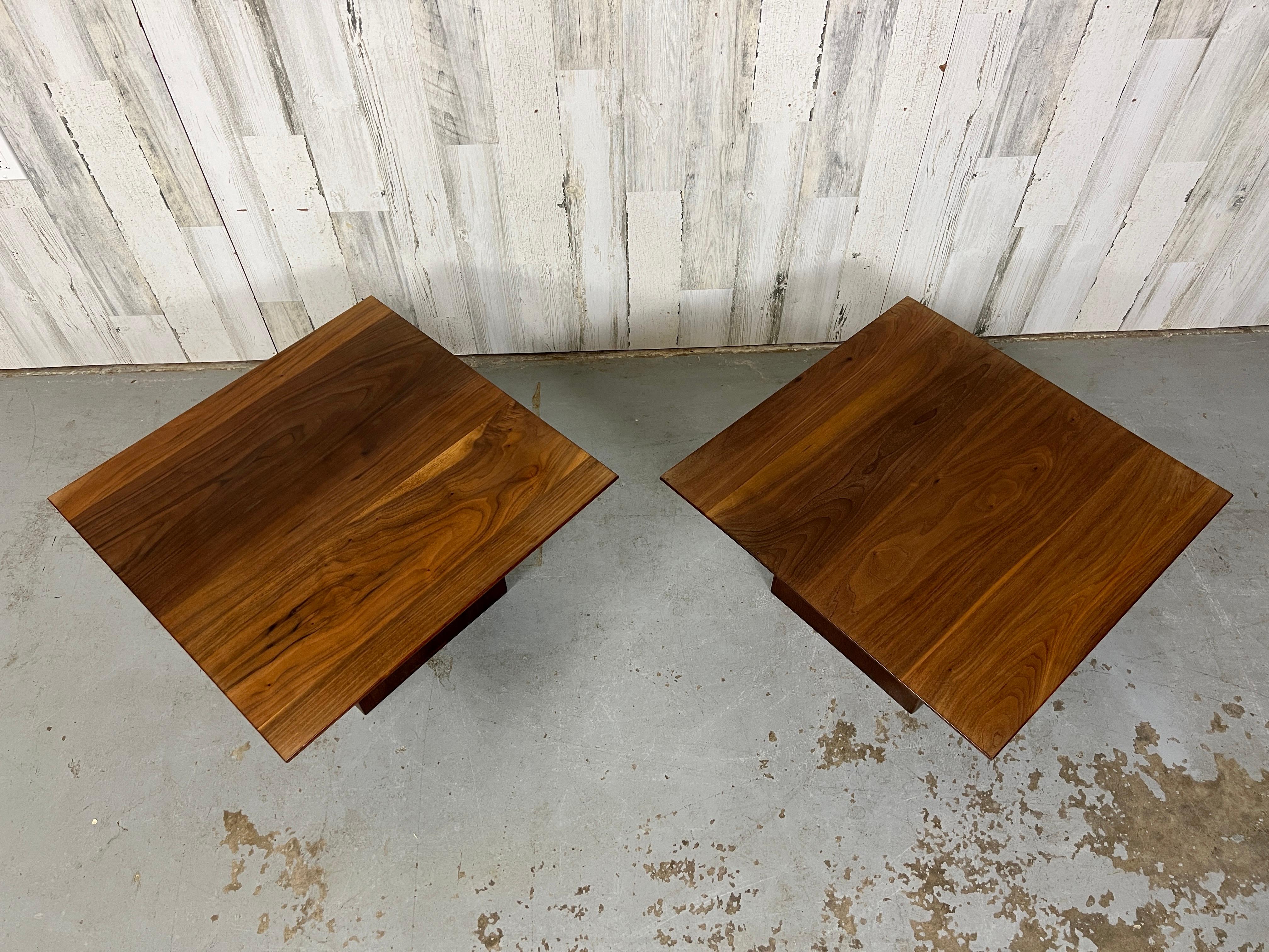 Midcentury Walnut End Tables For Sale 5