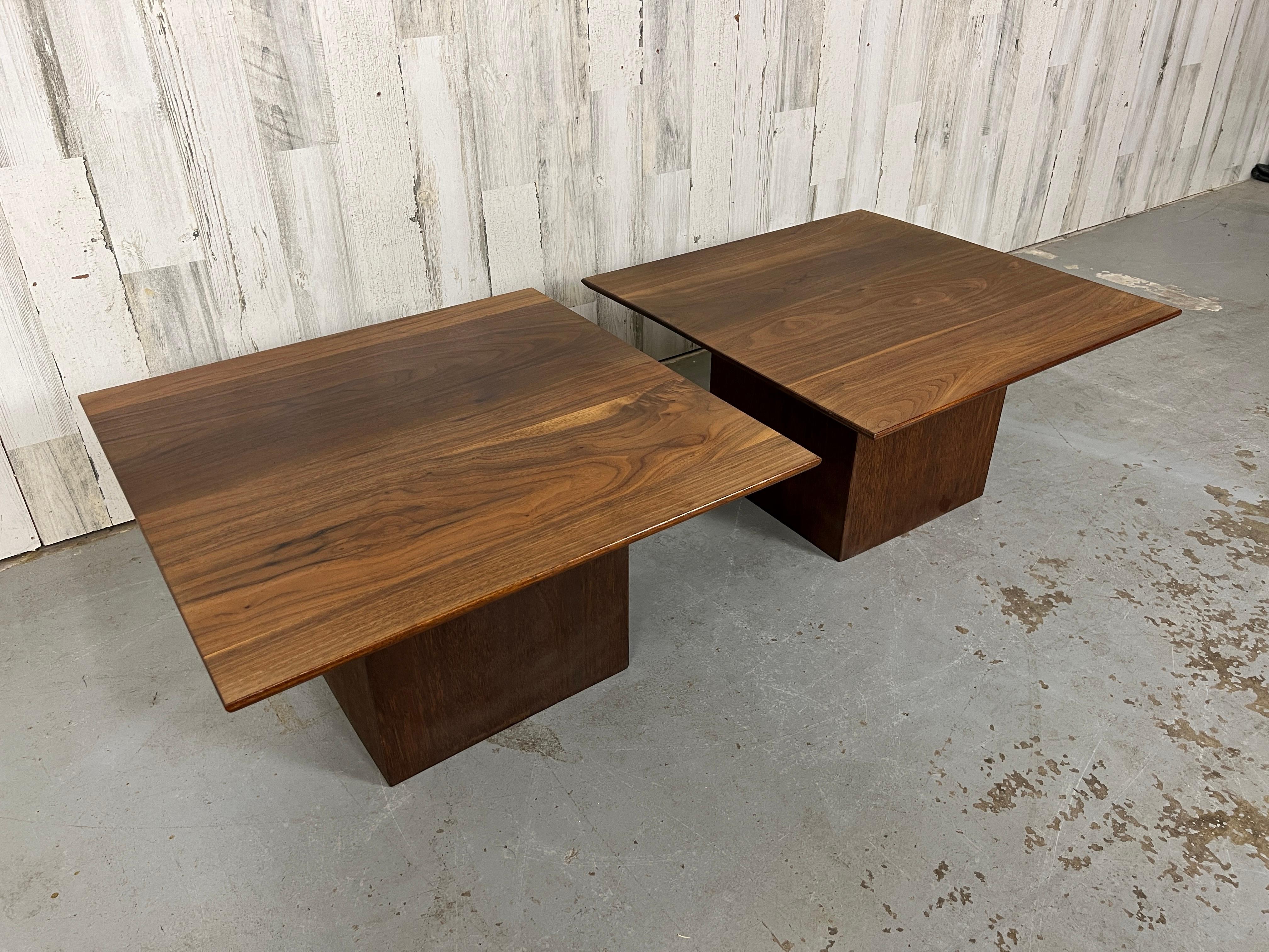 Mid-Century Modern Midcentury Walnut End Tables For Sale