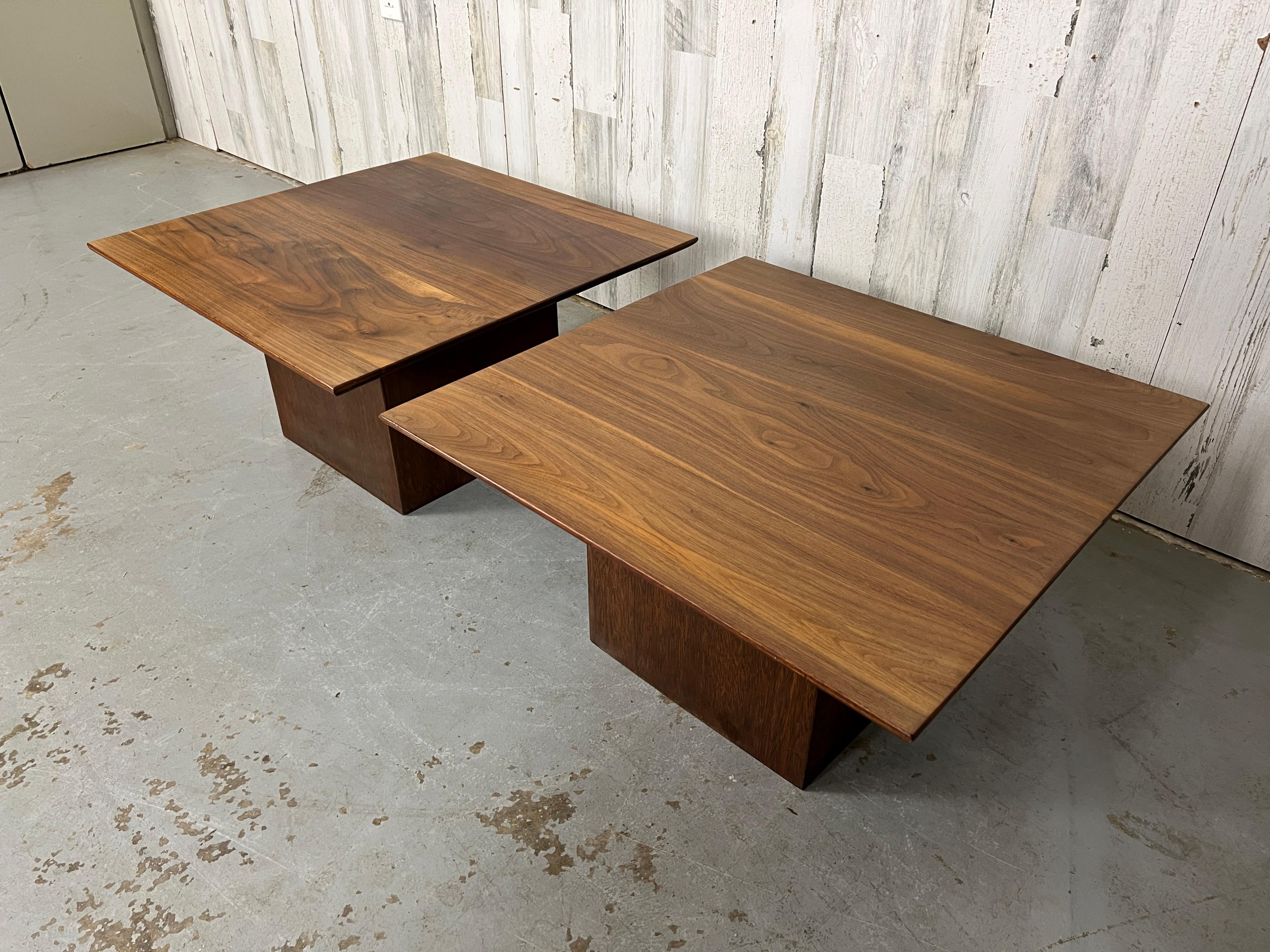 North American Midcentury Walnut End Tables For Sale