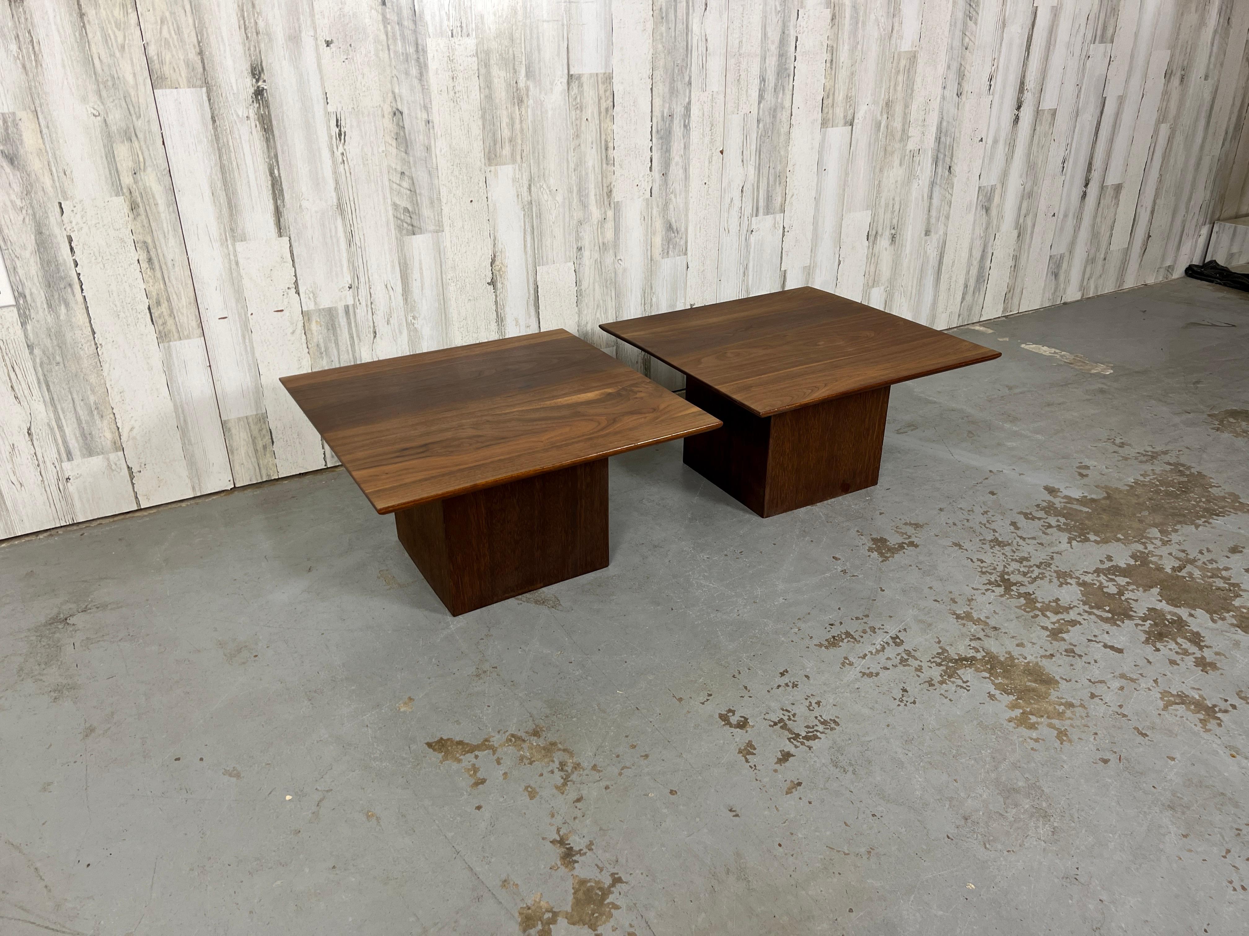 Midcentury Walnut End Tables For Sale 3