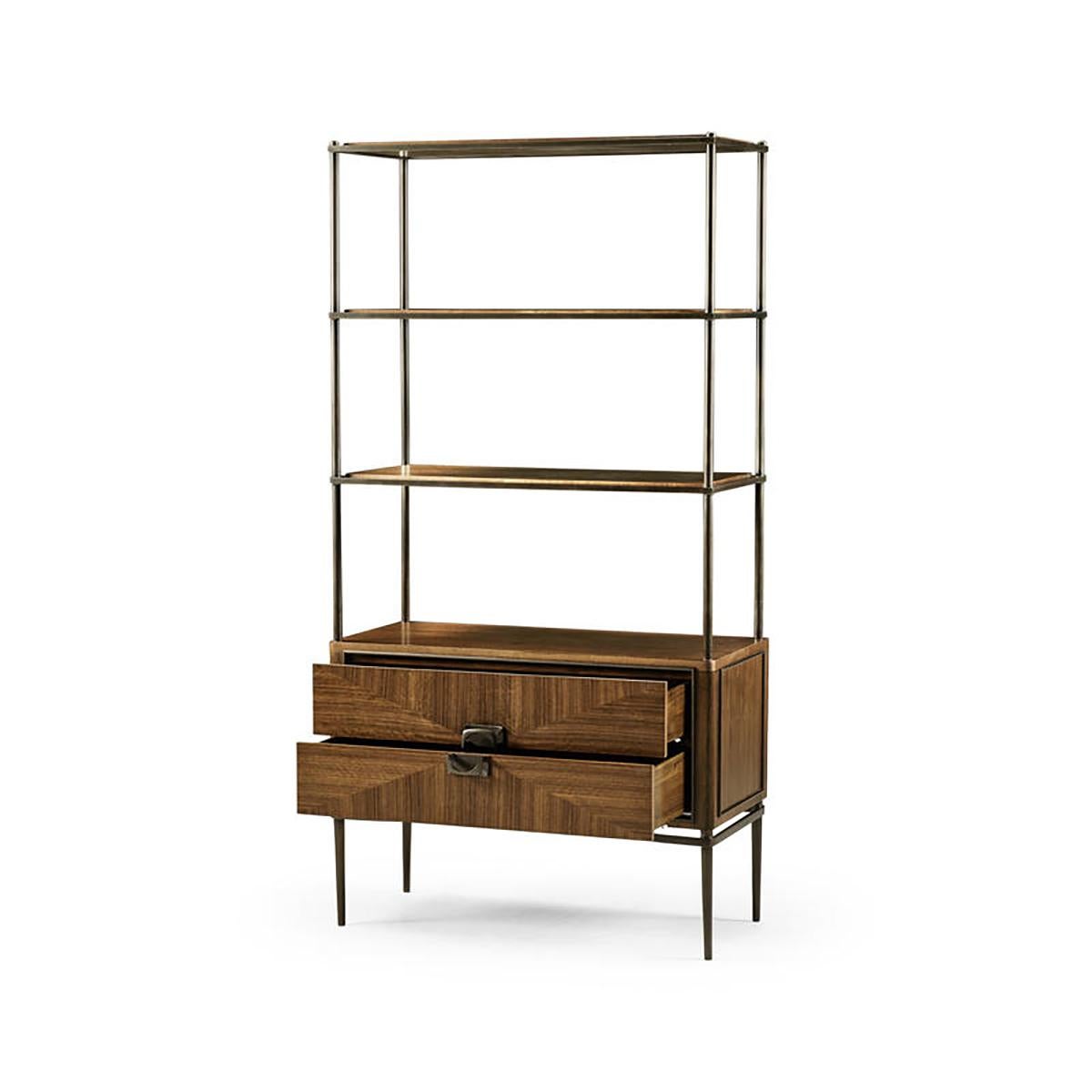 Mid-Century Modern Etagère en noyer du milieu du siècle en vente