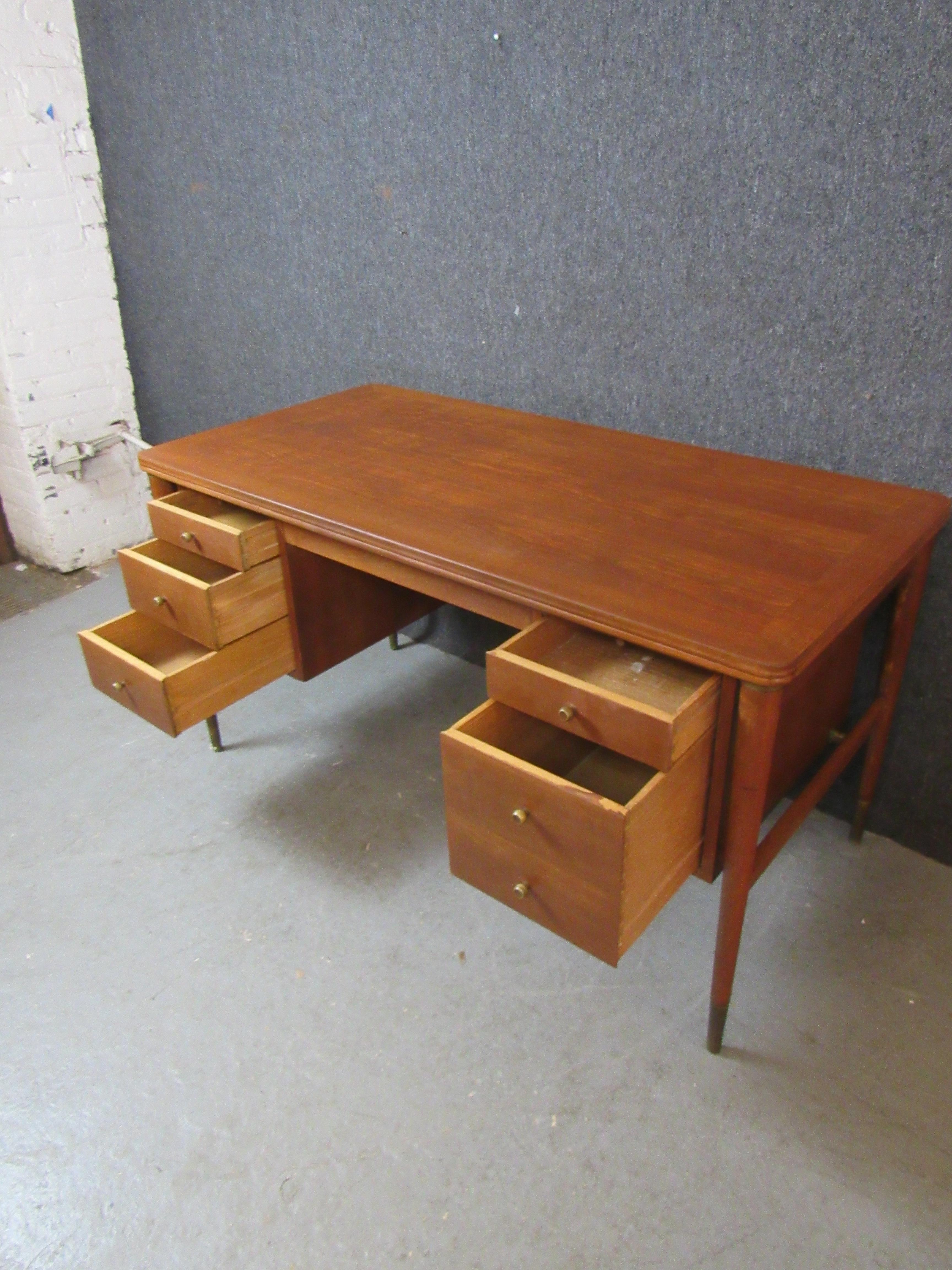 Mid-Century Executive Desk by John Widdicomb For Sale 3