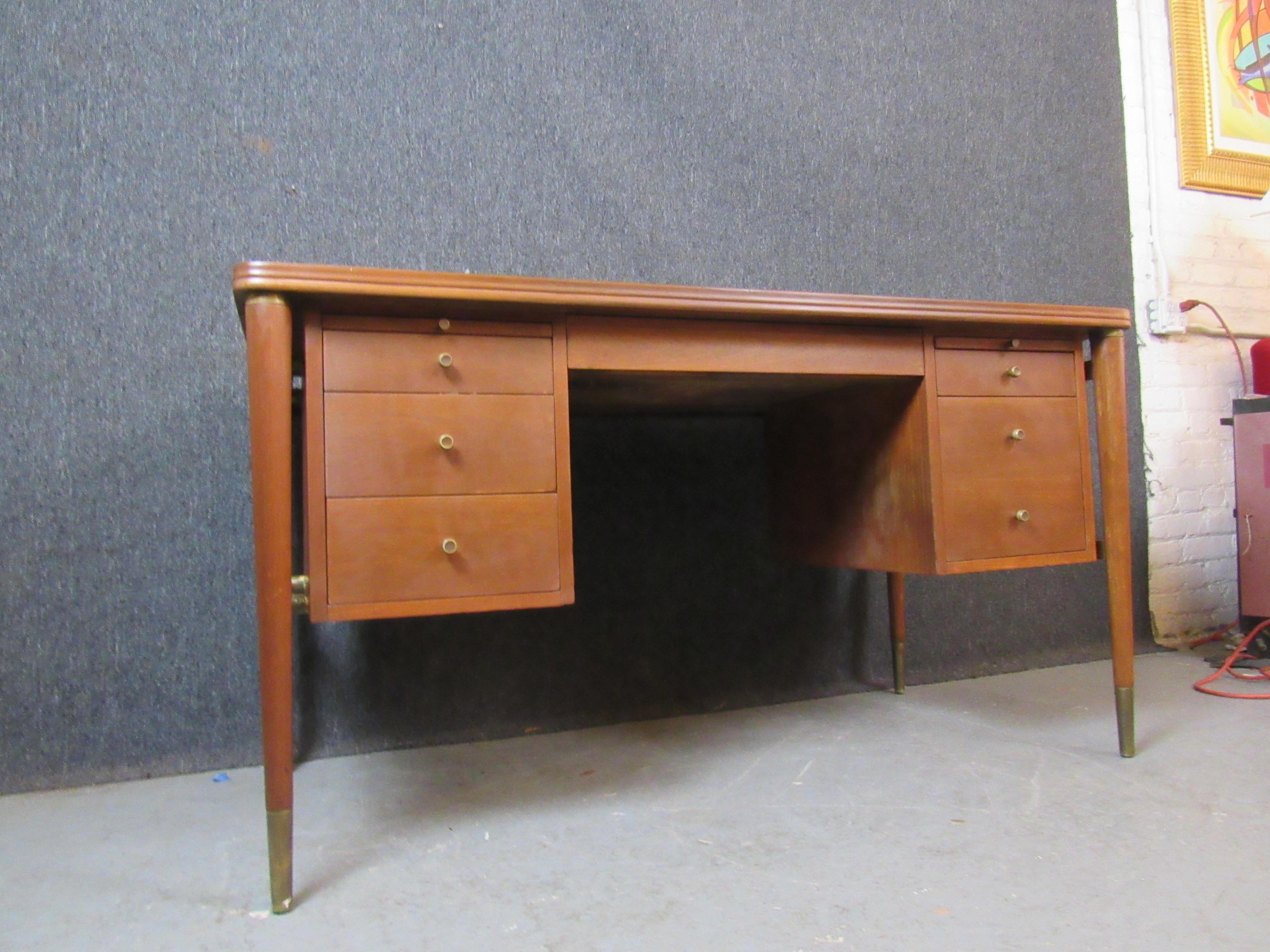 Mid-Century Executive Desk by John Widdicomb For Sale 8