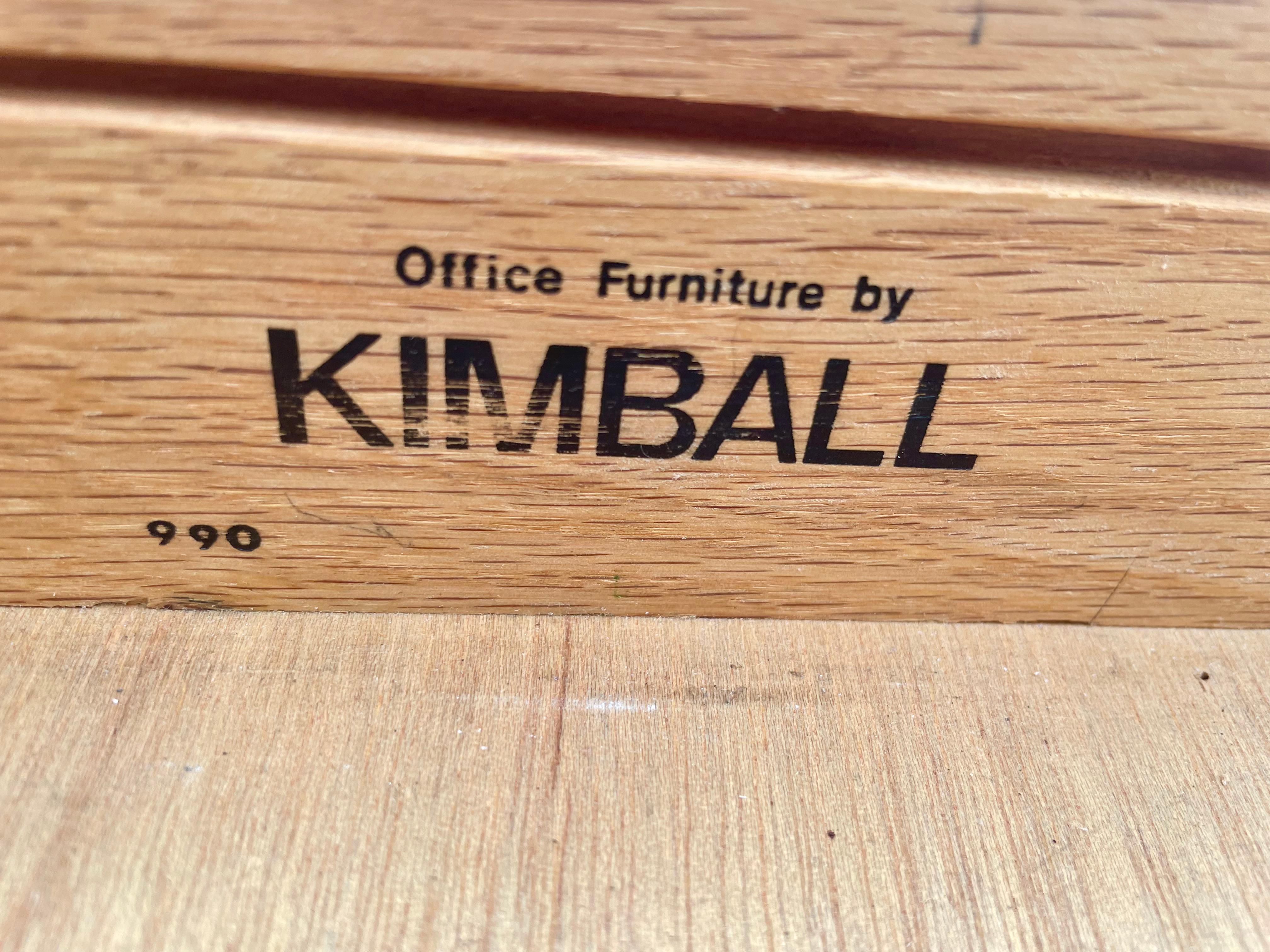Mid-Century Walnut Executive Desk by Kimball 3
