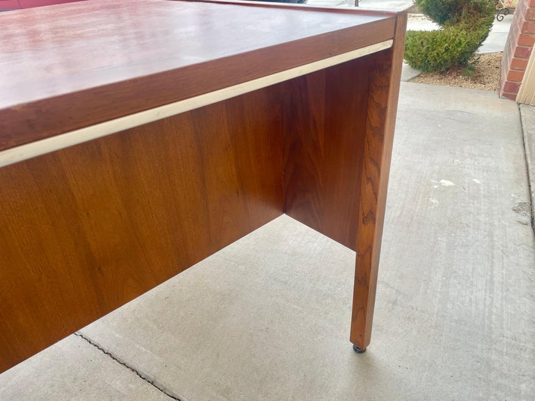 MidCentury Walnut Executive Desk by Kimball For Sale at 1stDibs