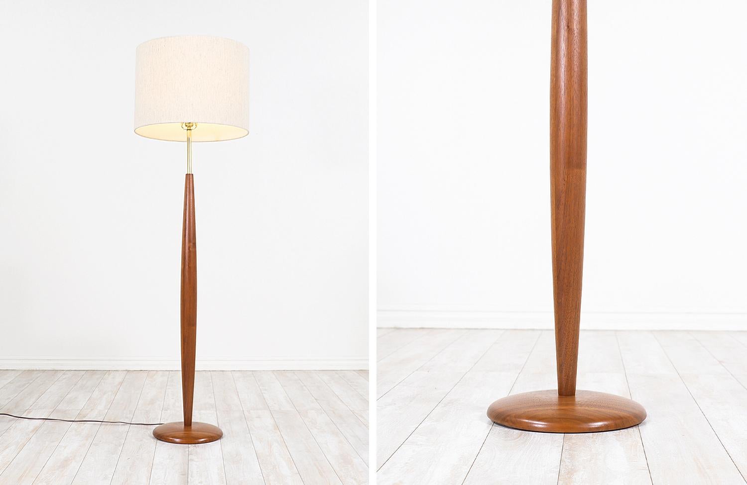 Midcentury Walnut Floor Lamp 1