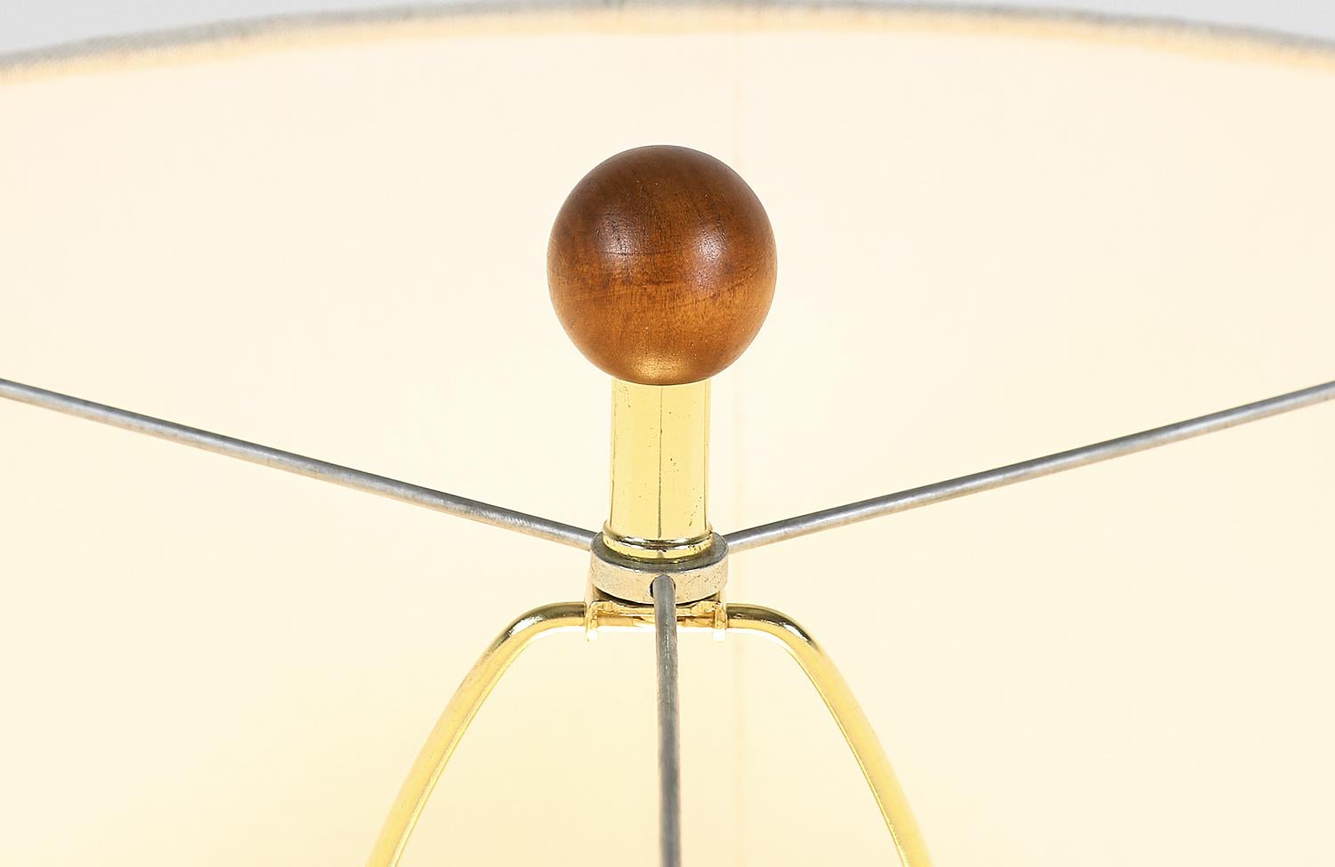 Mid-20th Century Midcentury Walnut Floor Lamp
