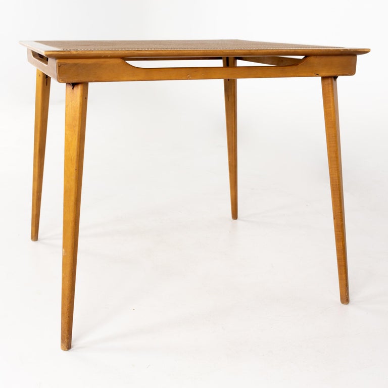 American Mid Century Walnut Folding Dining Table For Sale