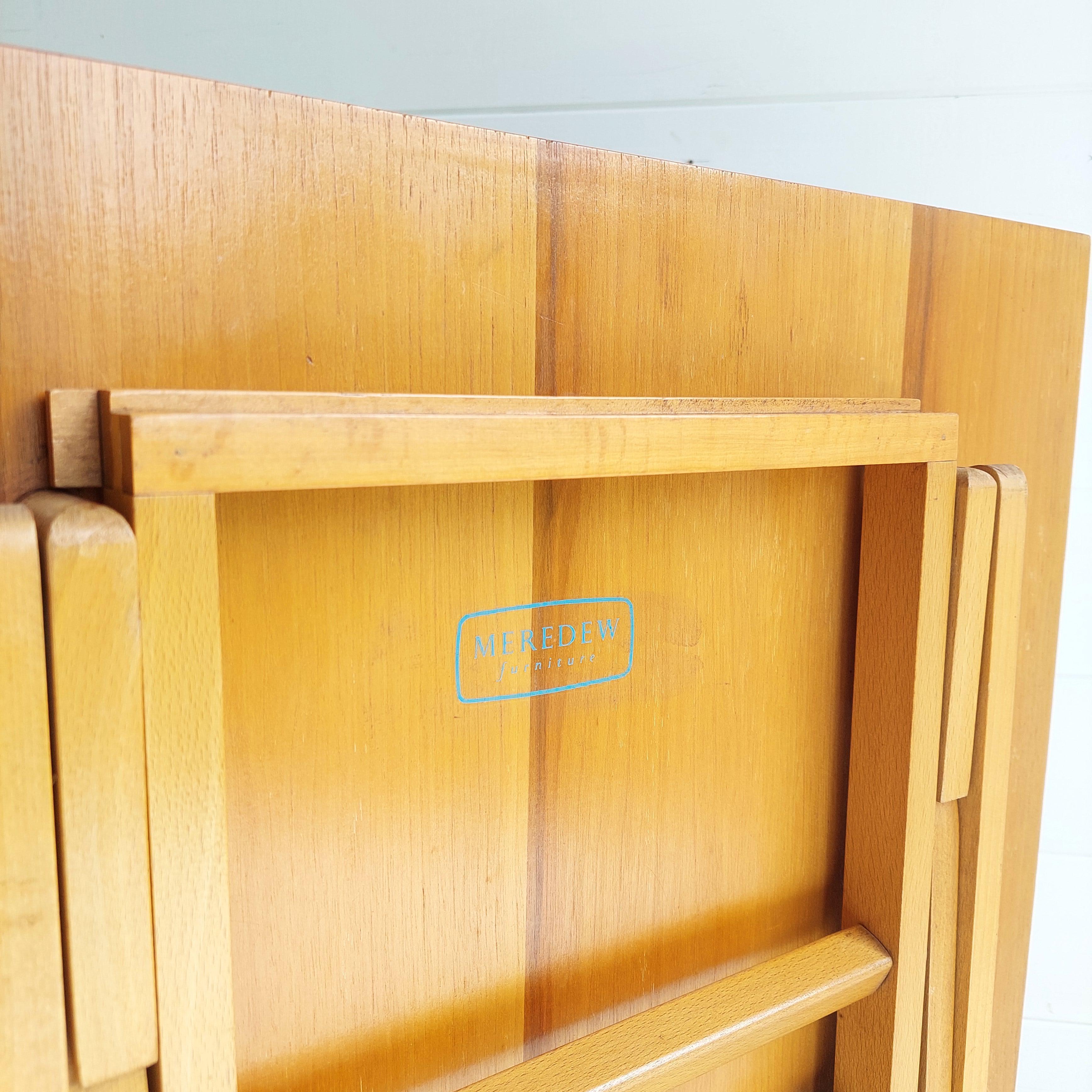 Mid Century Walnut Folding Occasional Side Table By Meredew, 60s For Sale 7