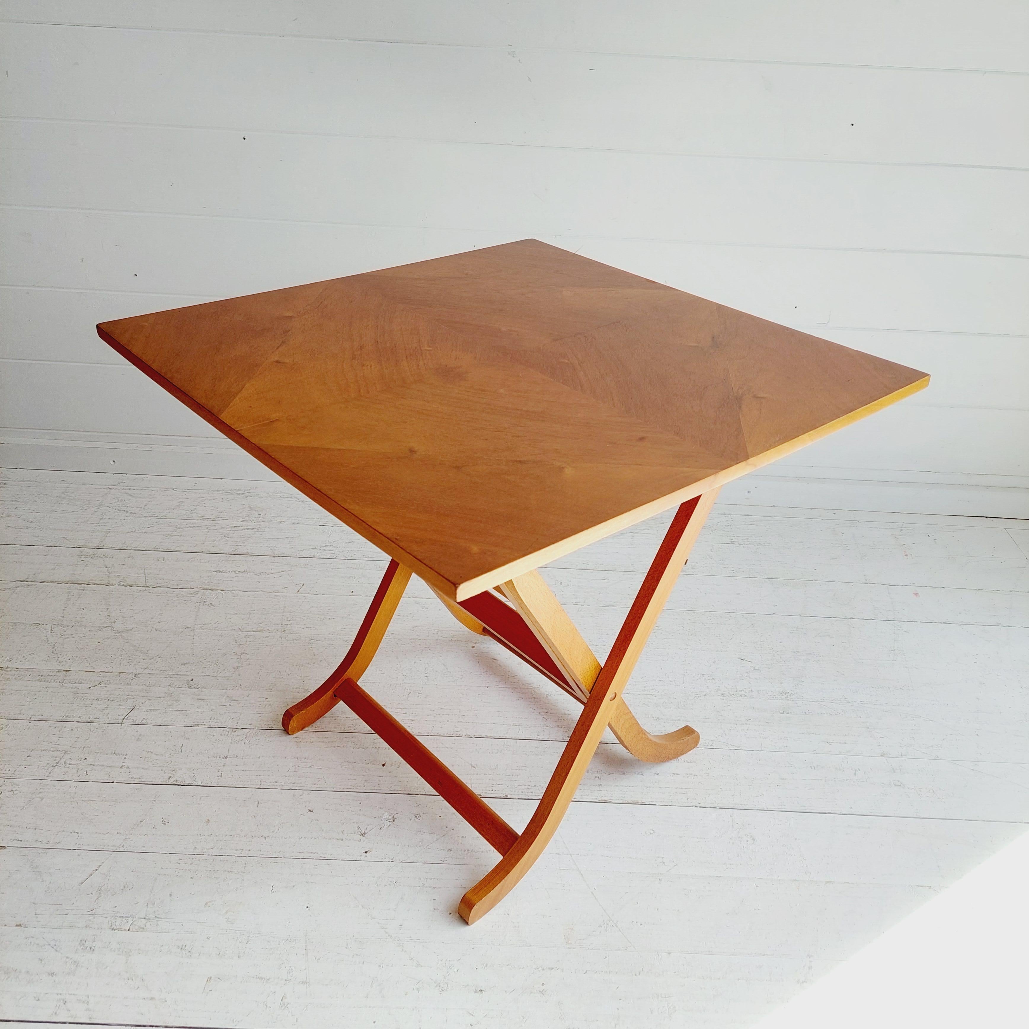 Mid-Century Modern Mid Century Walnut Folding Occasional Side Table By Meredew, 60s For Sale