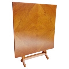 Vintage Mid Century Walnut Folding Occasional Side Table By Meredew, 60s