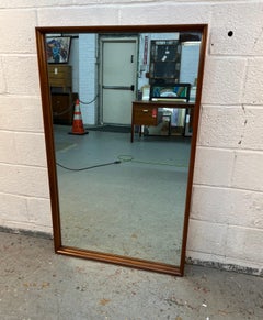 Mid-Century Walnut Framed Wall Mirror