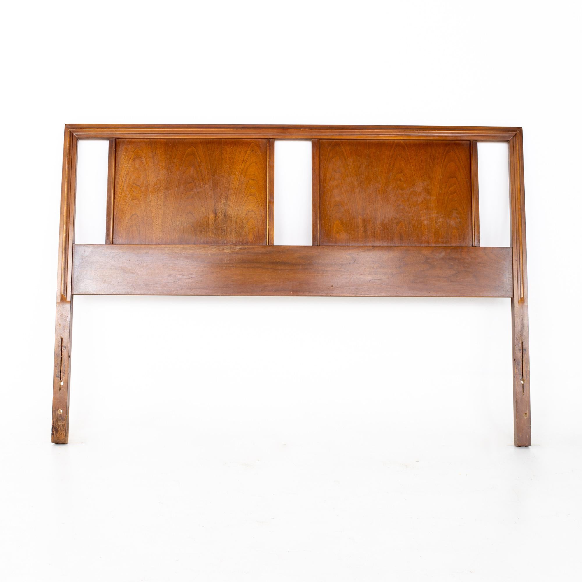 Mid Century Walnut Full Headboard For Sale at 1stDibs