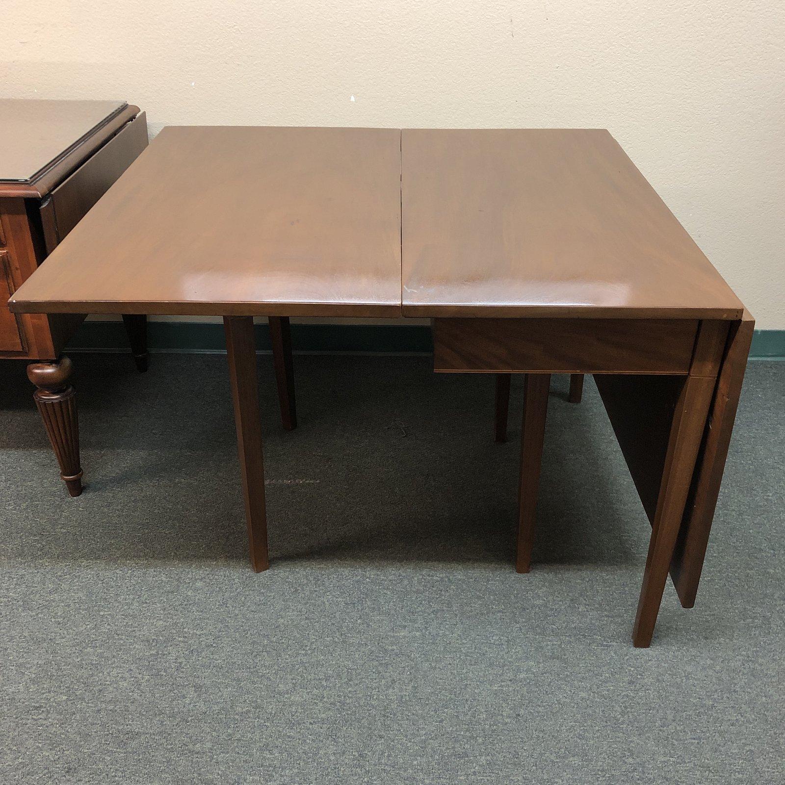 Midcentury Walnut Gate Leg Dining Table and Console In Good Condition For Sale In San Francisco, CA