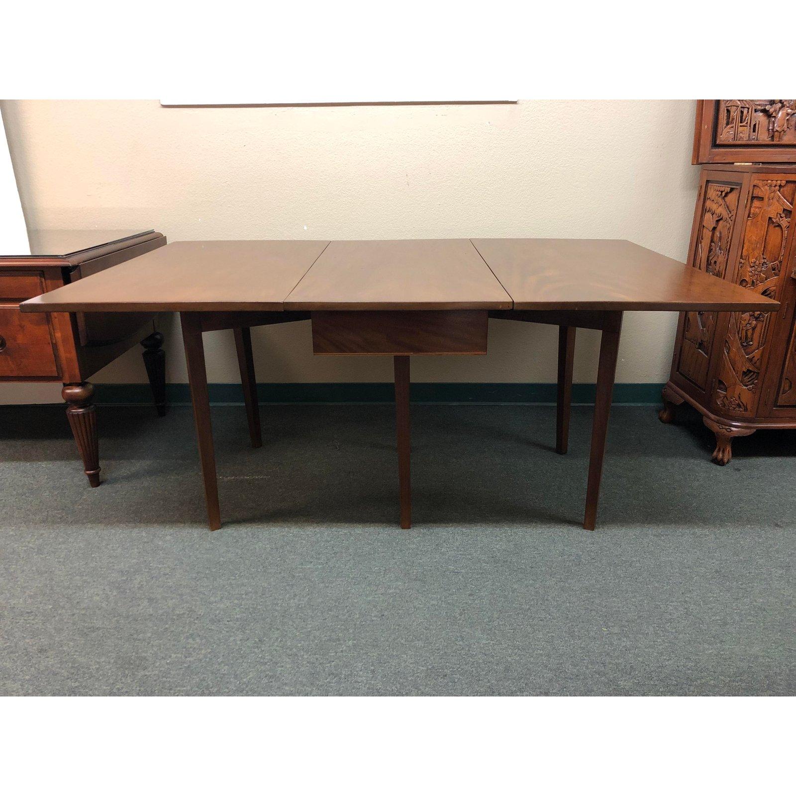 Midcentury Walnut Gate Leg Dining Table and Console For Sale 2