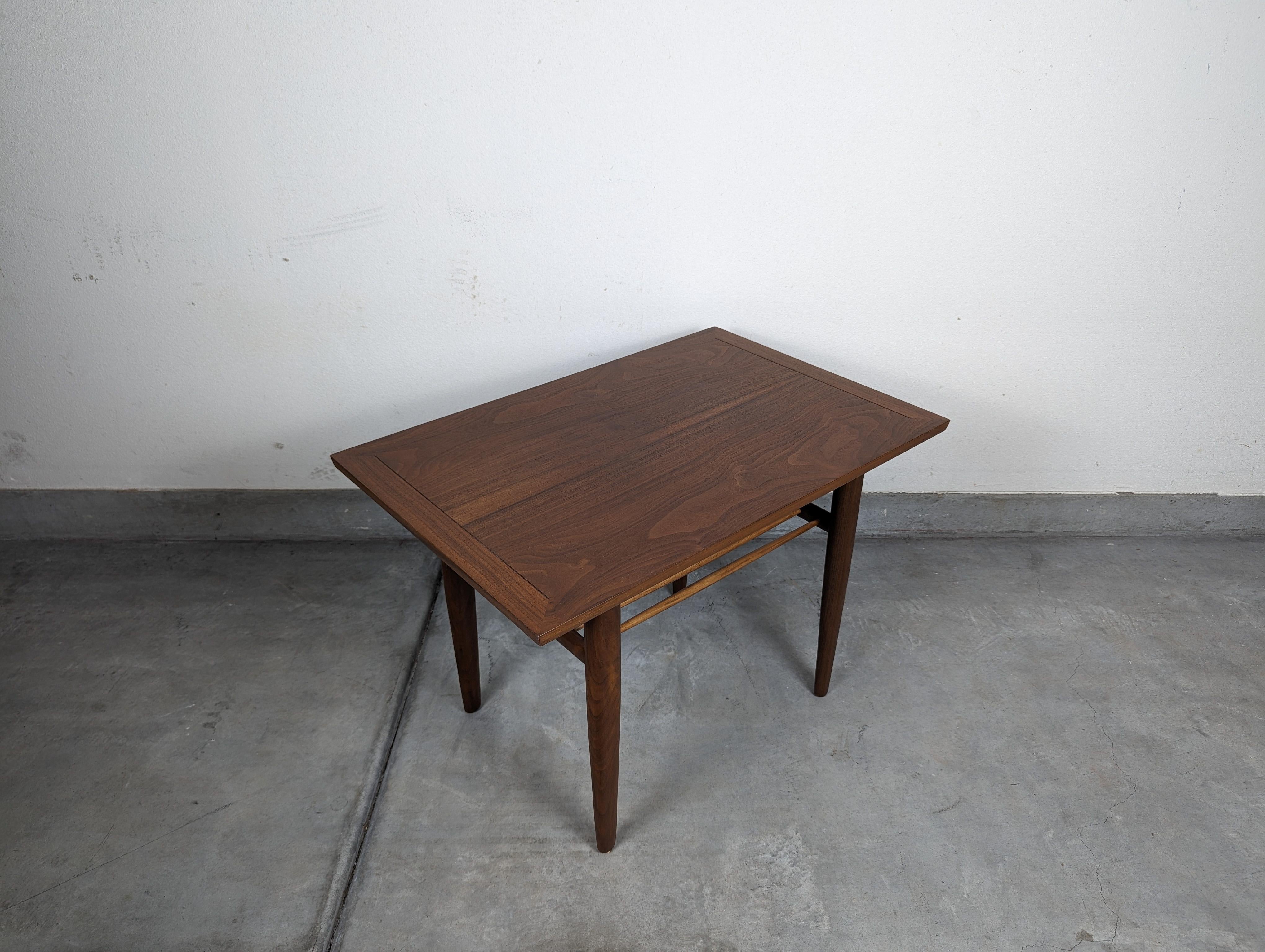 Hand-Crafted Mid Century Walnut George Nakashima Sundra Tiered Side Table for Widdicomb For Sale