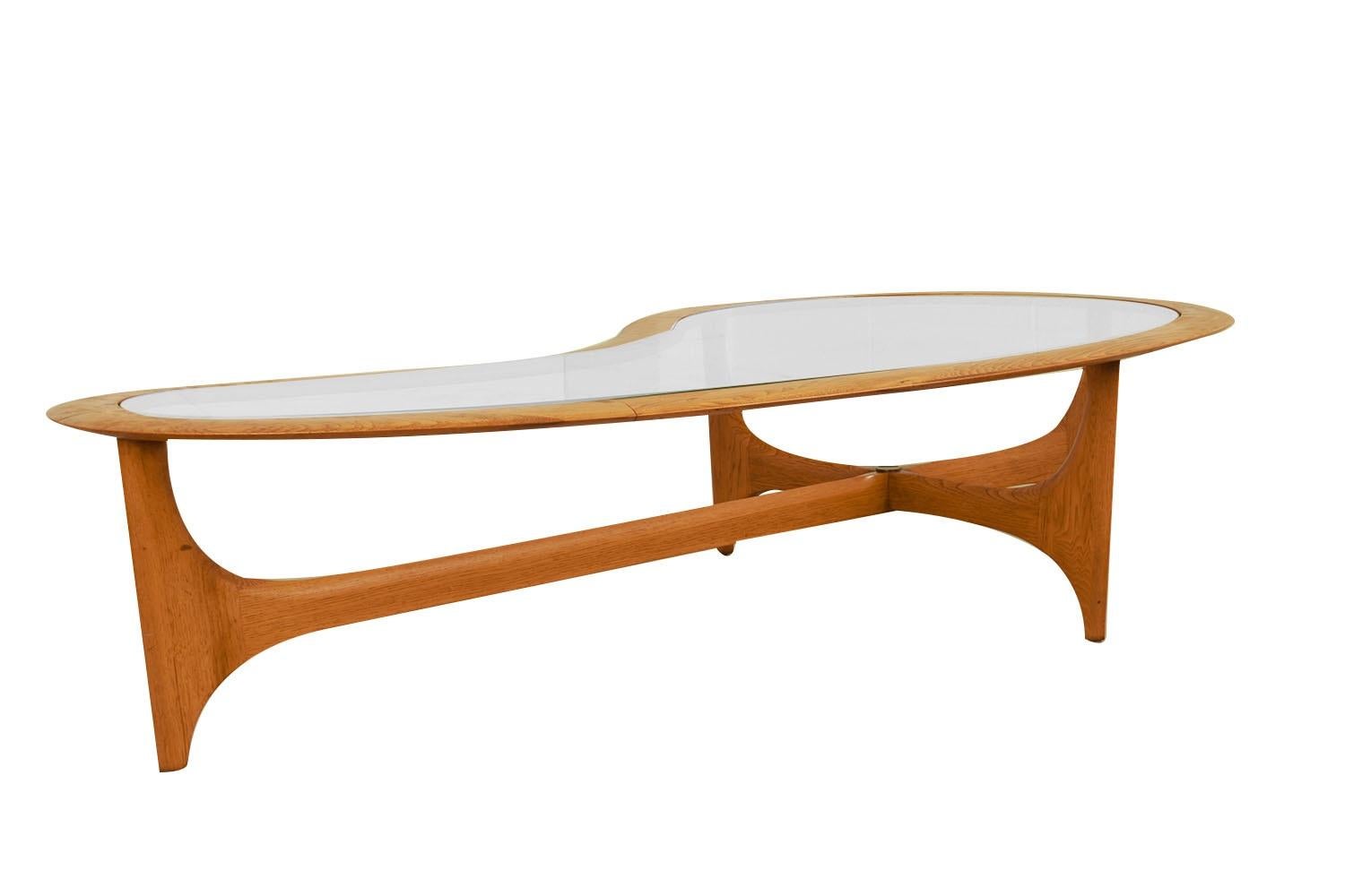 Grande table basse en forme de rein de style Adrian Pearsall, mi-siècle  en vente 1