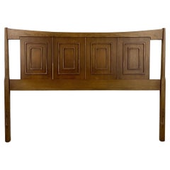 Retro Mid-Century Walnut Headboard- Full or Queen