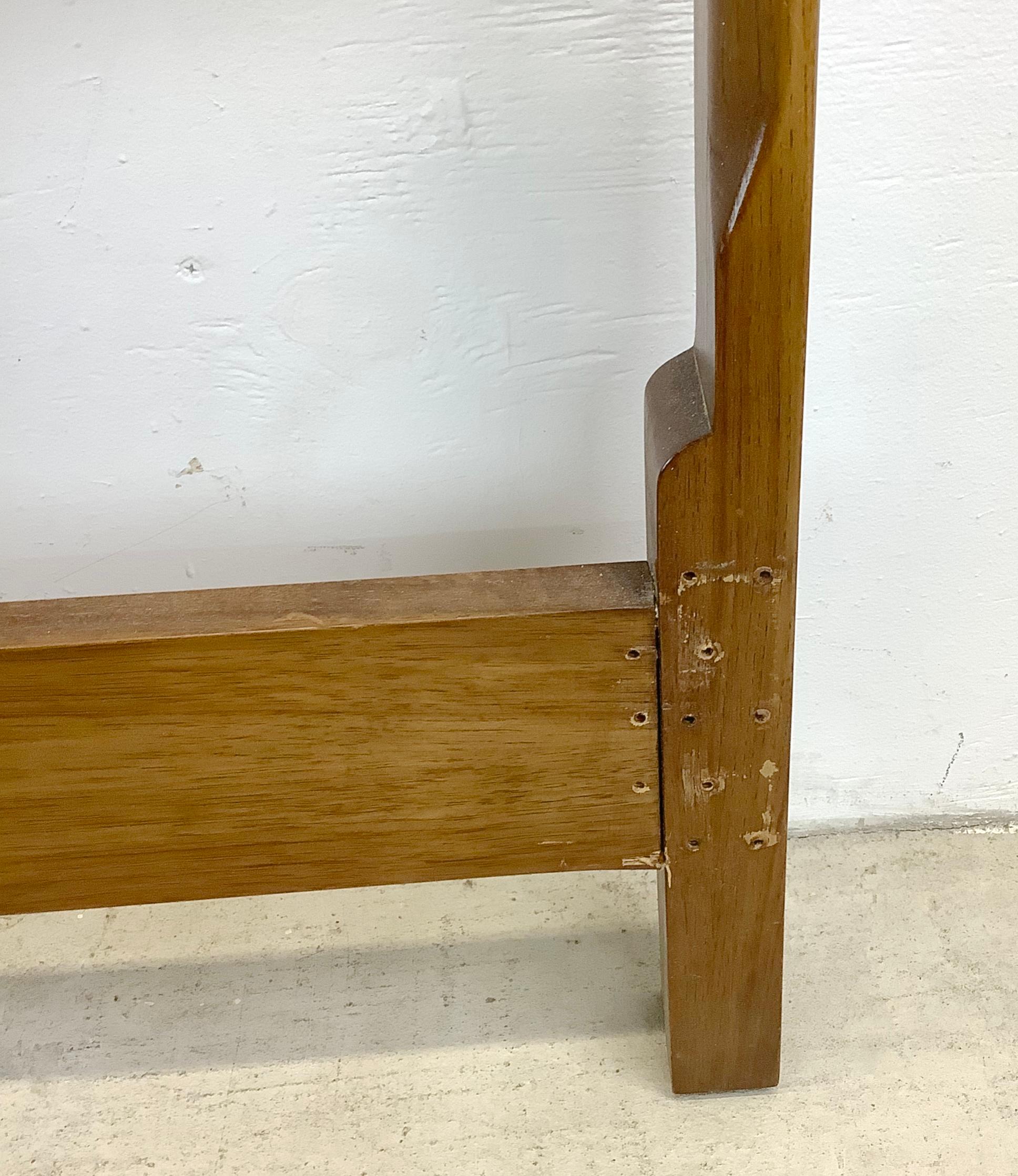 Mid-Century Walnut Headboard With Cane Front- King For Sale 6