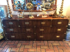 Mid Century Walnut Henredon Campaign Dresser