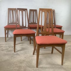 Mid-Century Walnut High-Back Dining Chairs, attr. Young Manufacturing, Set of 6