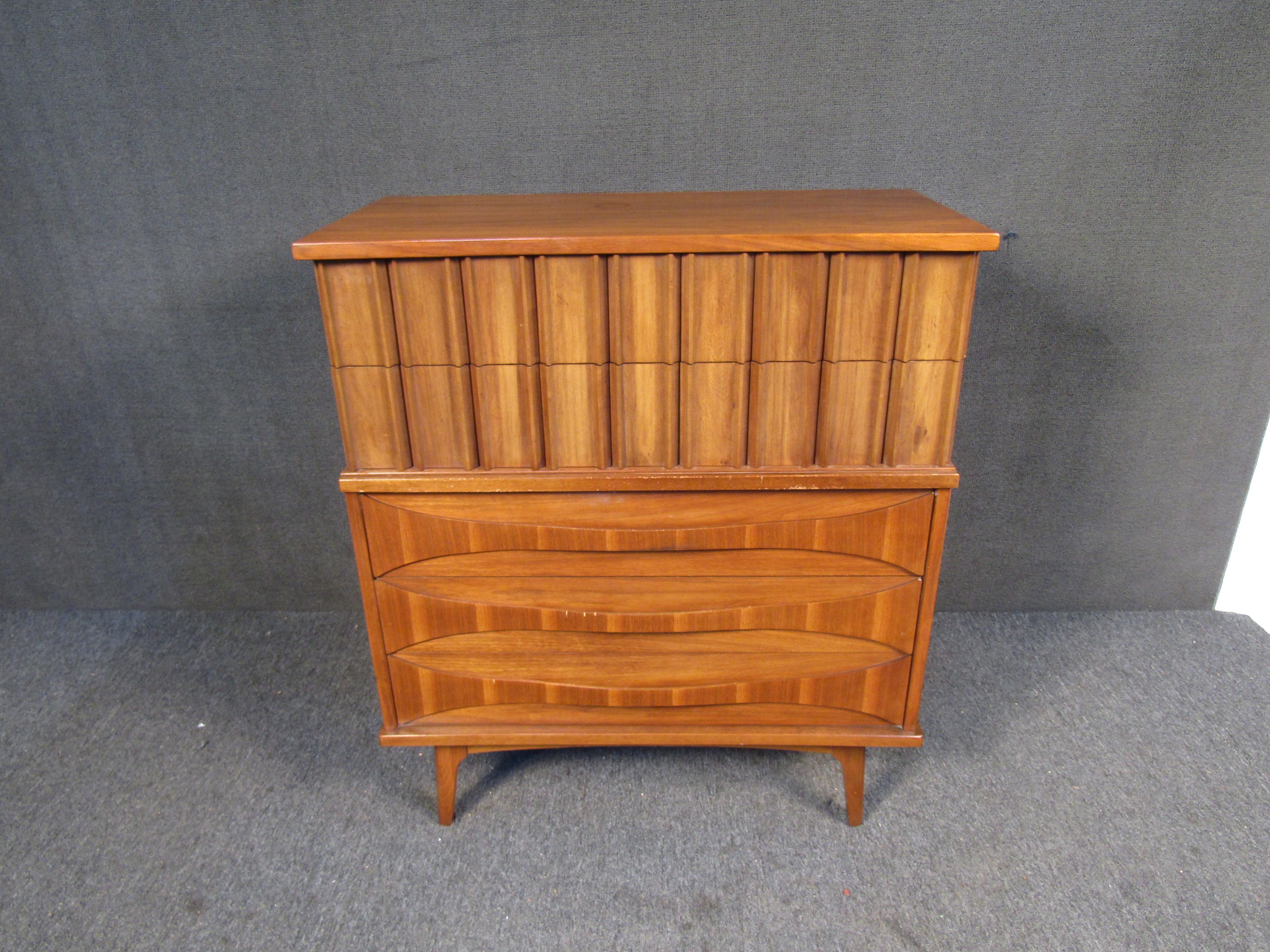 Mid-Century Modern Mid-Century Walnut Highboy Dresser