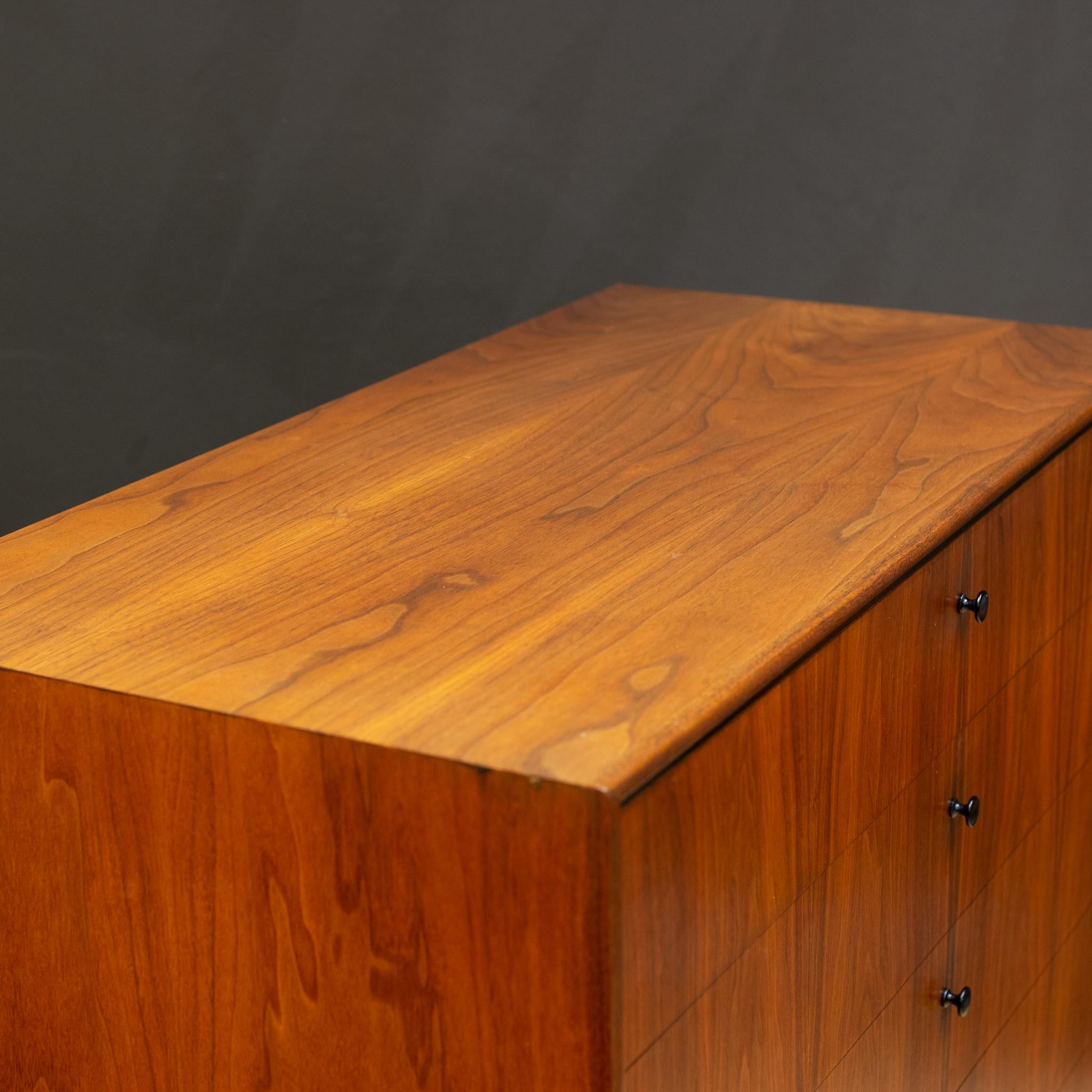 20th Century Mid-century Walnut Jack Cartwright for Founders Tall Dresser c.1960 For Sale