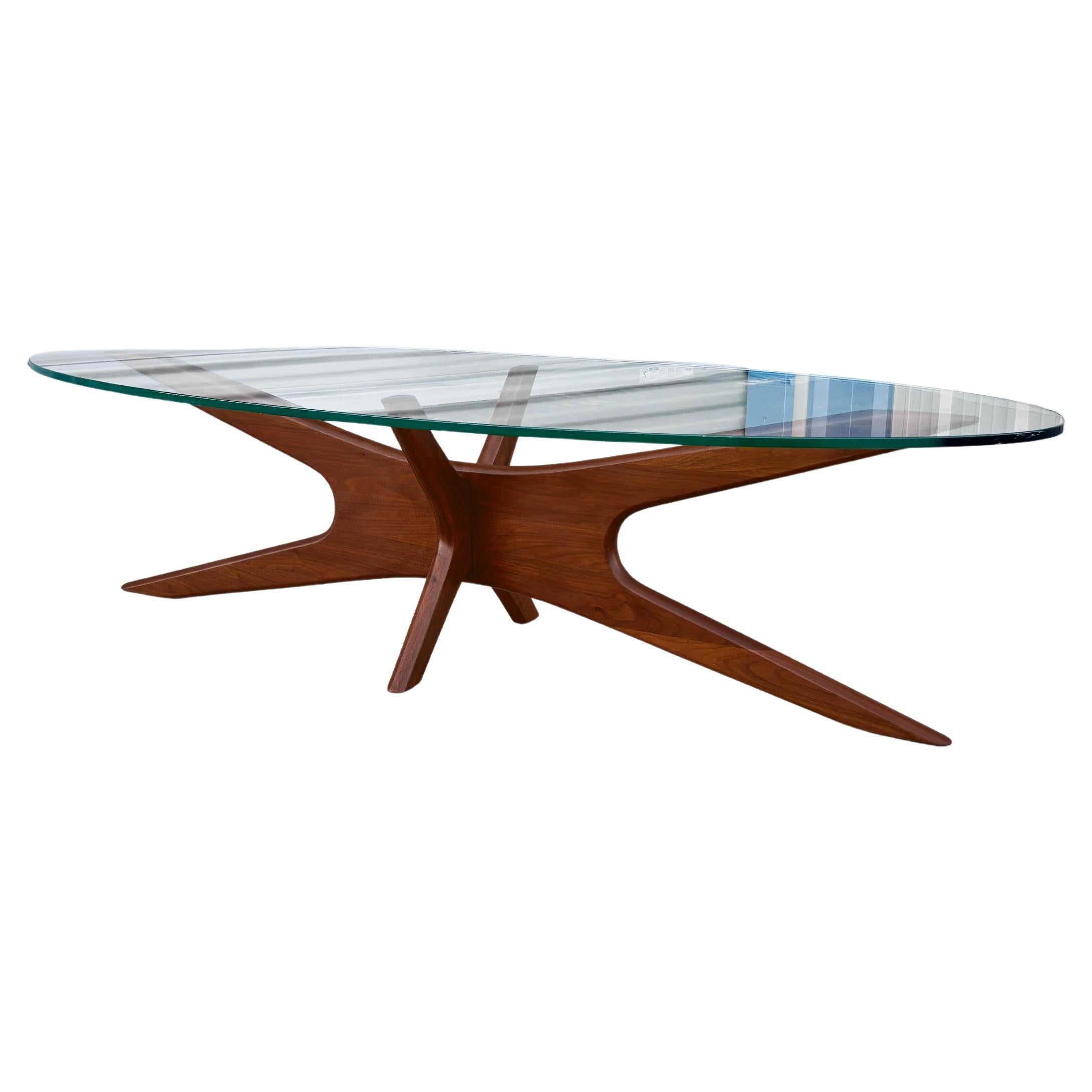 Mid Century Walnut Jacks Coffee Table by Adrian Pearsall for Craft Associates