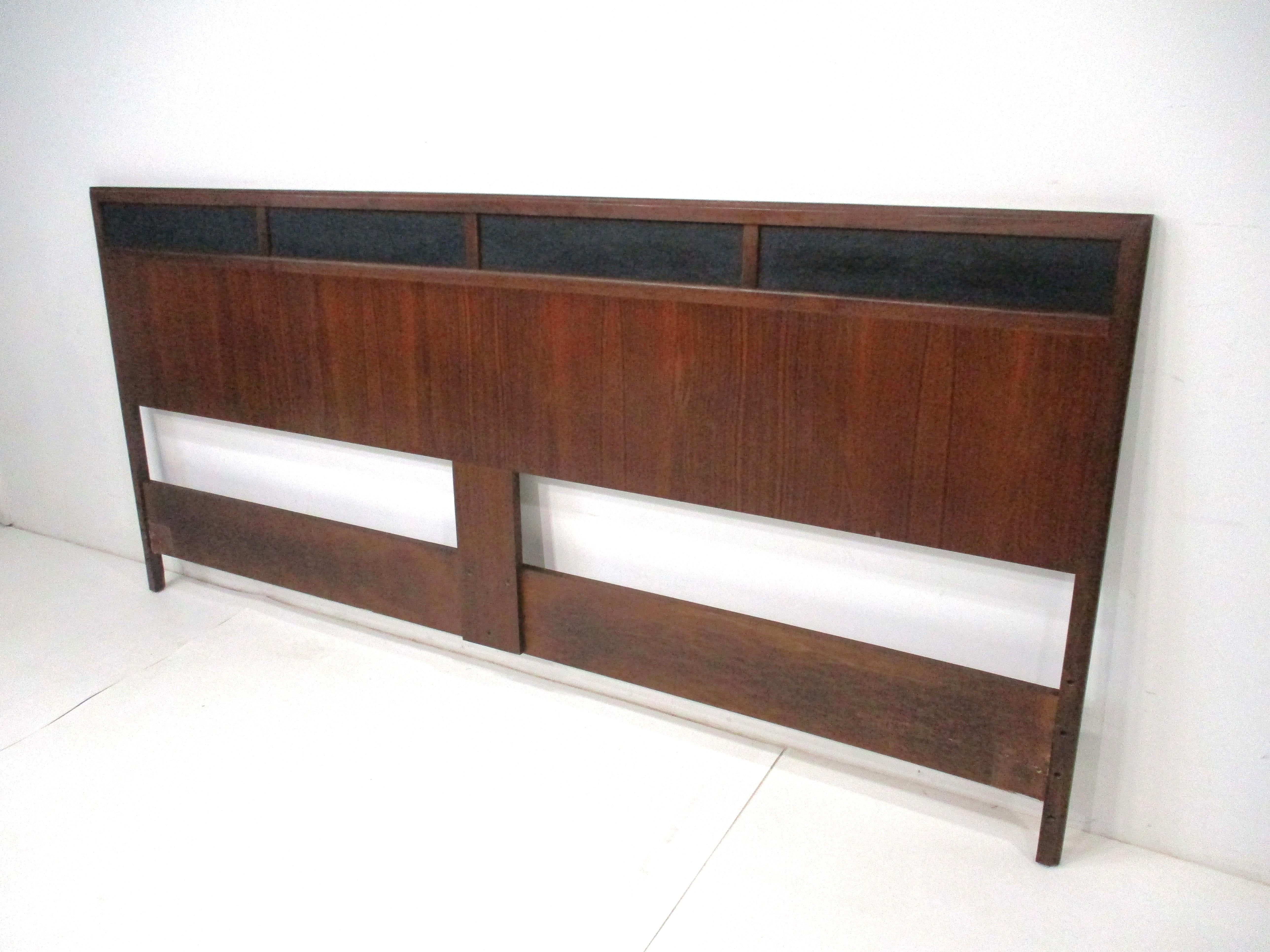 Mid Century Walnut King Headboard by Jack Cartwright for Founders 1