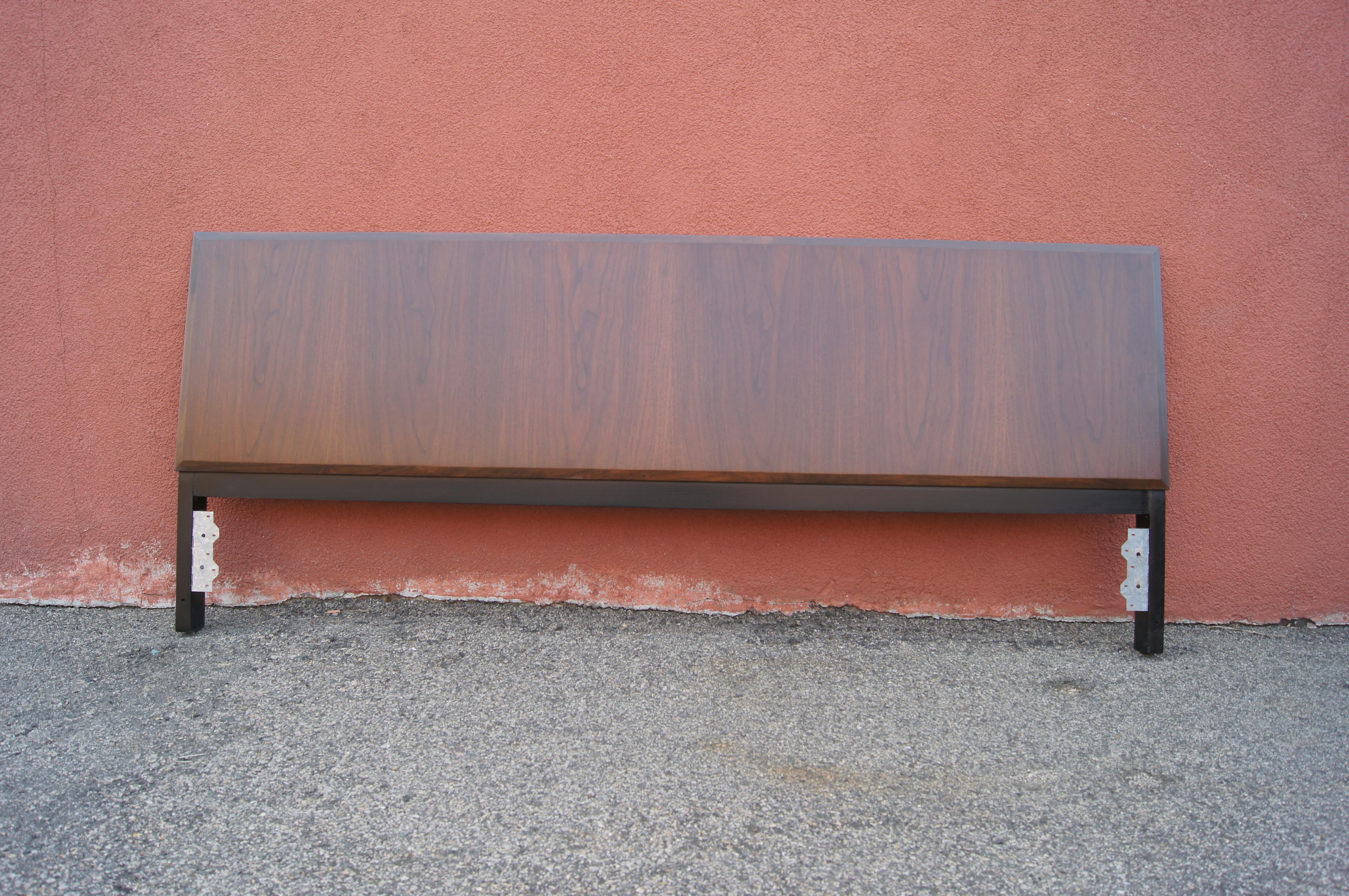 American Midcentury Walnut King Headboard by Milo Baughman for Directional For Sale