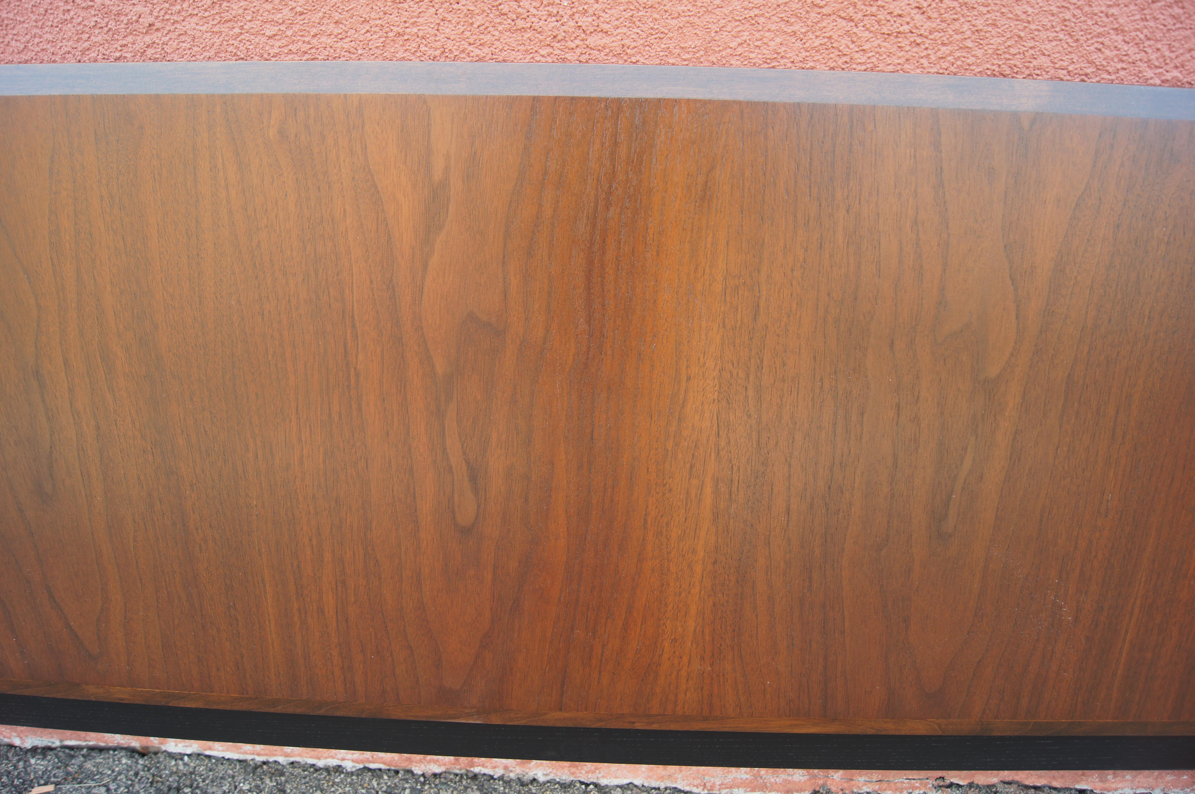 Mid-20th Century Midcentury Walnut King Headboard by Milo Baughman for Directional For Sale