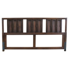 Mid-Century Walnut King Size 'Empahasis' Bed/Headboard by Broyhill