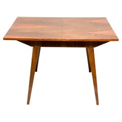 Midcentury Walnut Kitchen Dinning Table, Danuta Lewandowska, Poland, 1960s