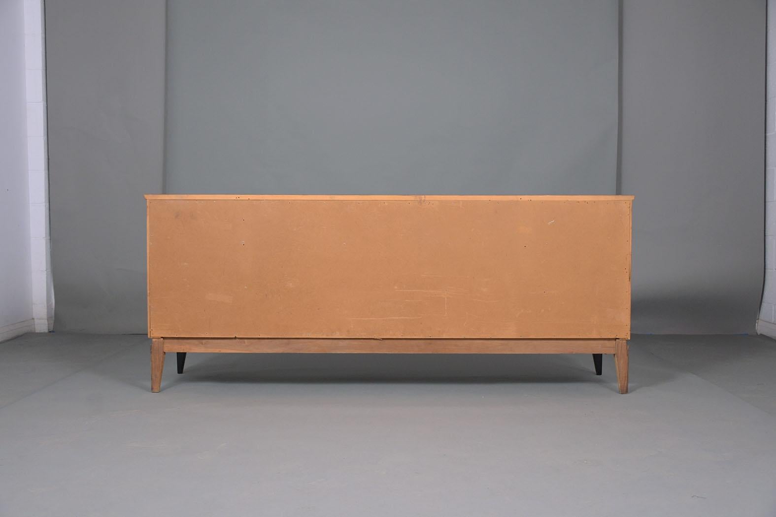 Restored 1960s Mid-Century Walnut Credenza - Modern Elegance for Living Spaces For Sale 8